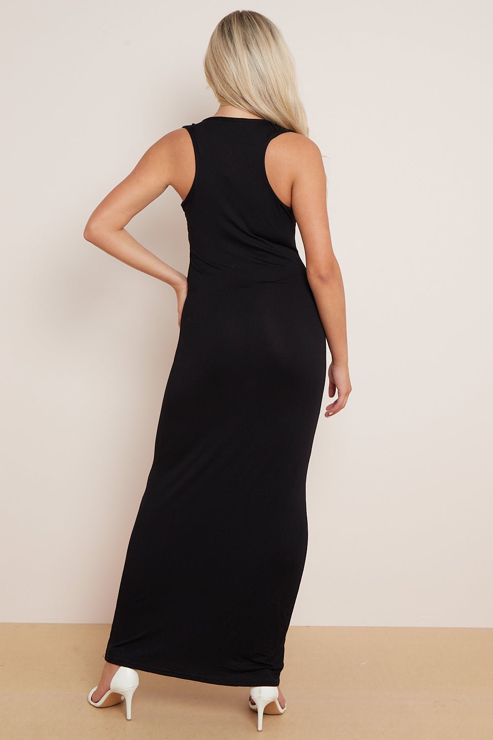 Black Racerback Maxi Dress - Lolomo!