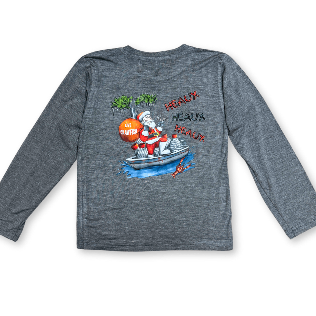 Cajun Santa Long Sleeve Kid Modal Shirt - Lolomo!