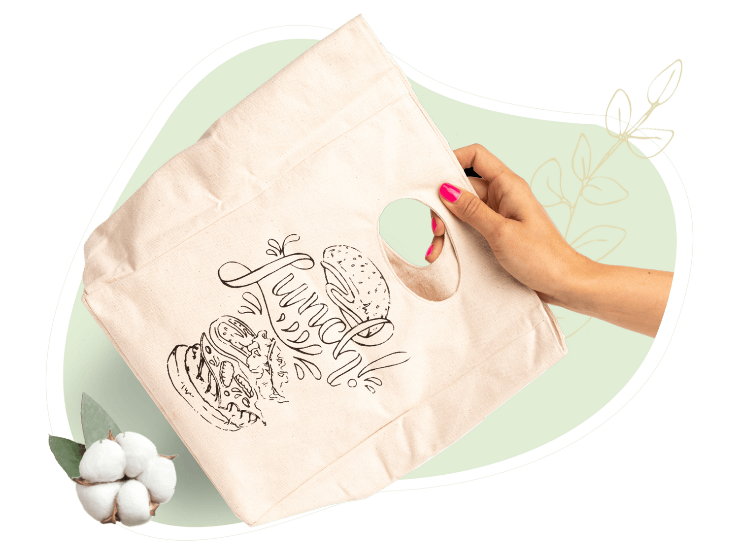Bolsa de almuerzo de lona