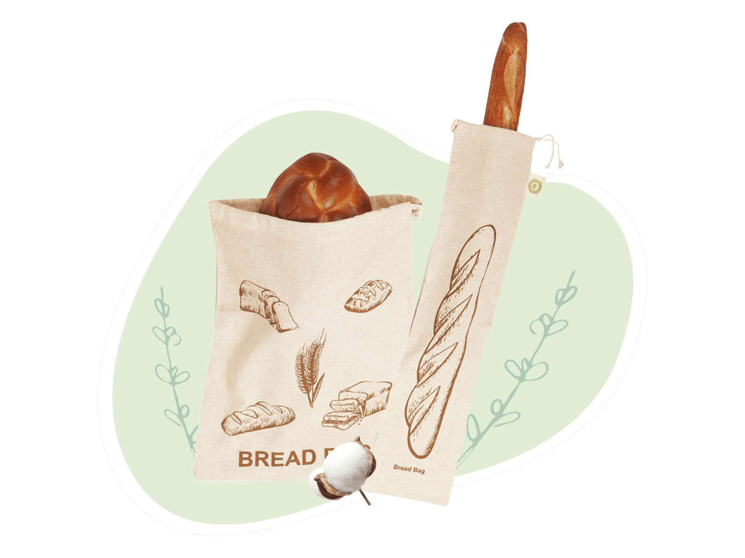 Bolsas de pan de lino
