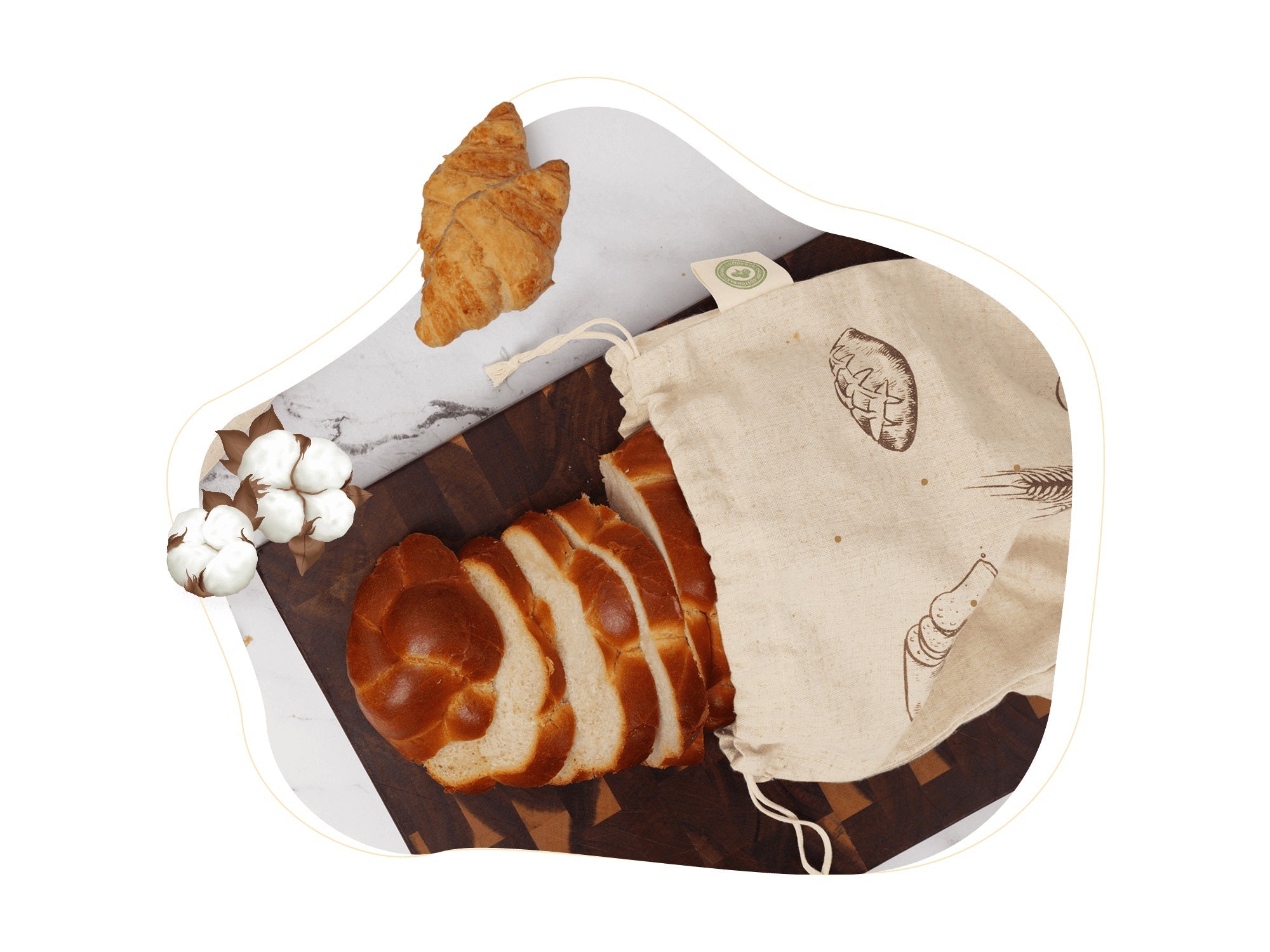 Bolsas de pan de lino