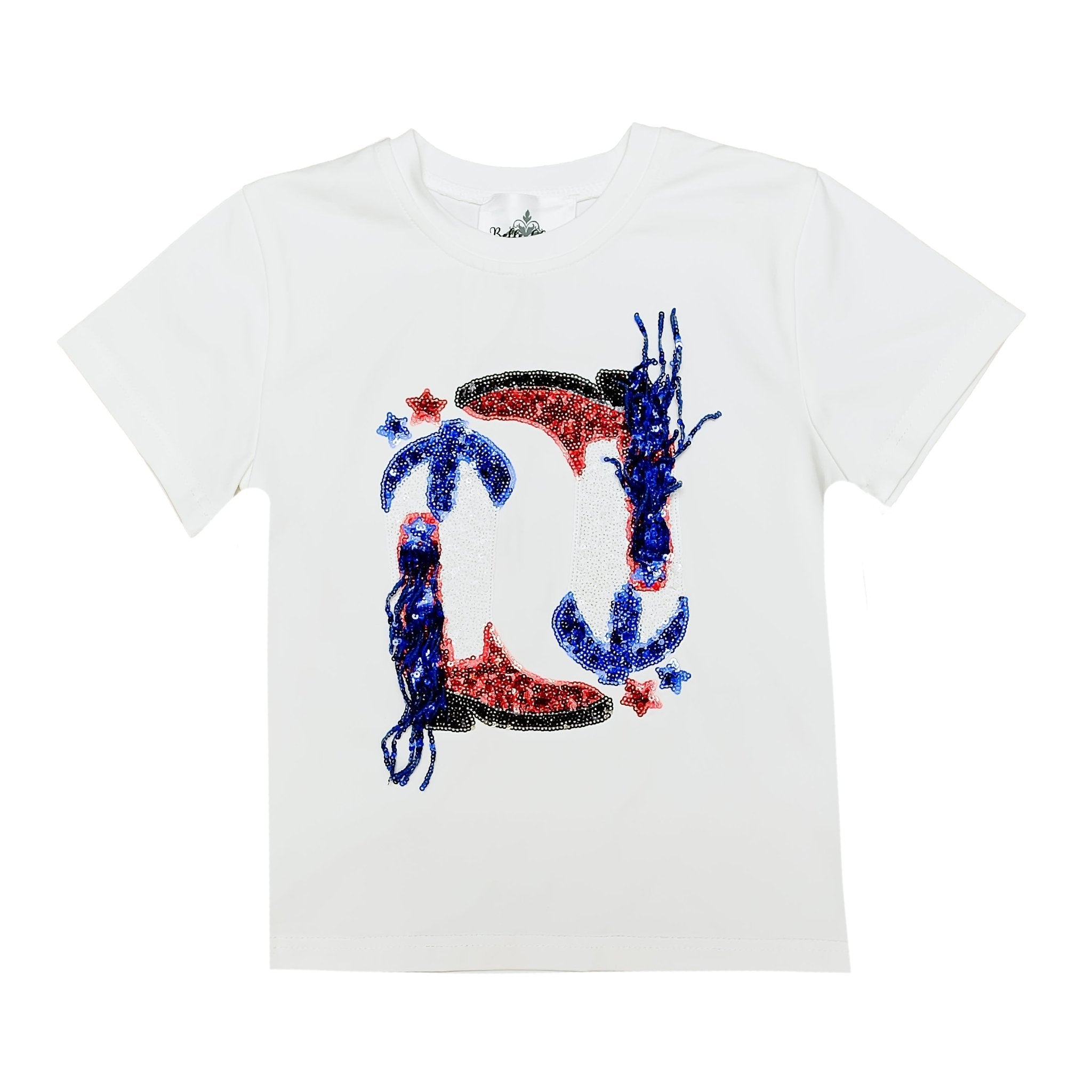 Cowgirl Boots Sequin Kid Shirt - Lolomo!