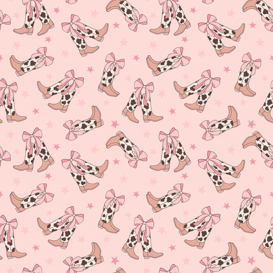 Cowhide Boots Bows Emma's Racerback Dress