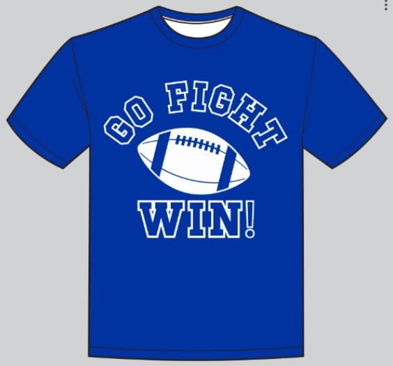Go, Fight, Win Royal Blue Modal Shirt - Lolomo!