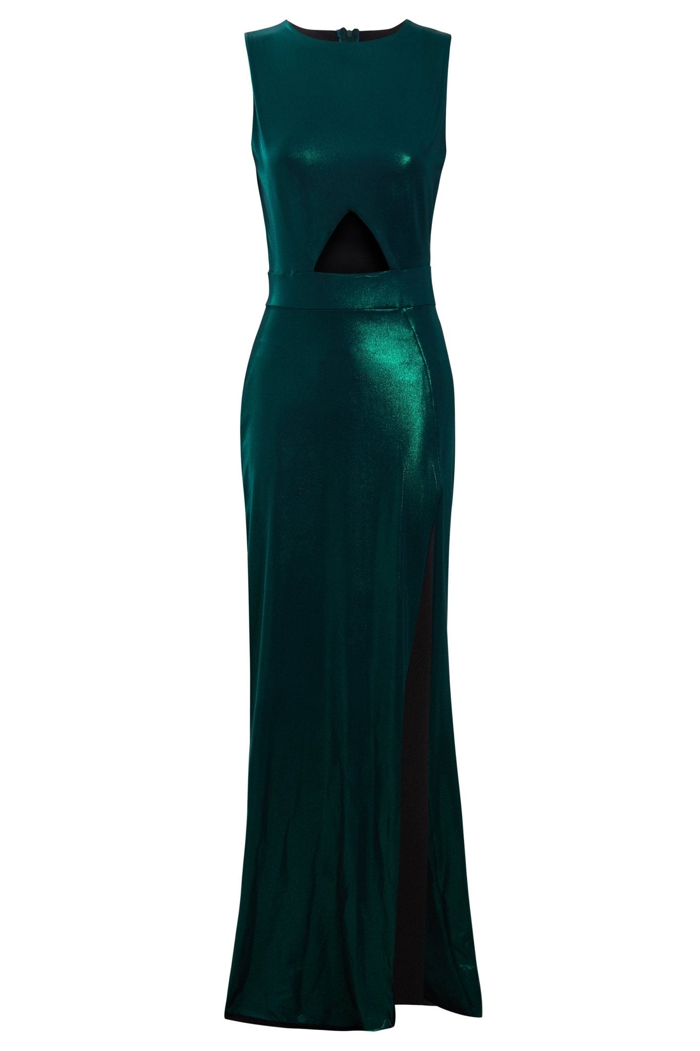 Green Cut Out Side Dress - Lolomo!