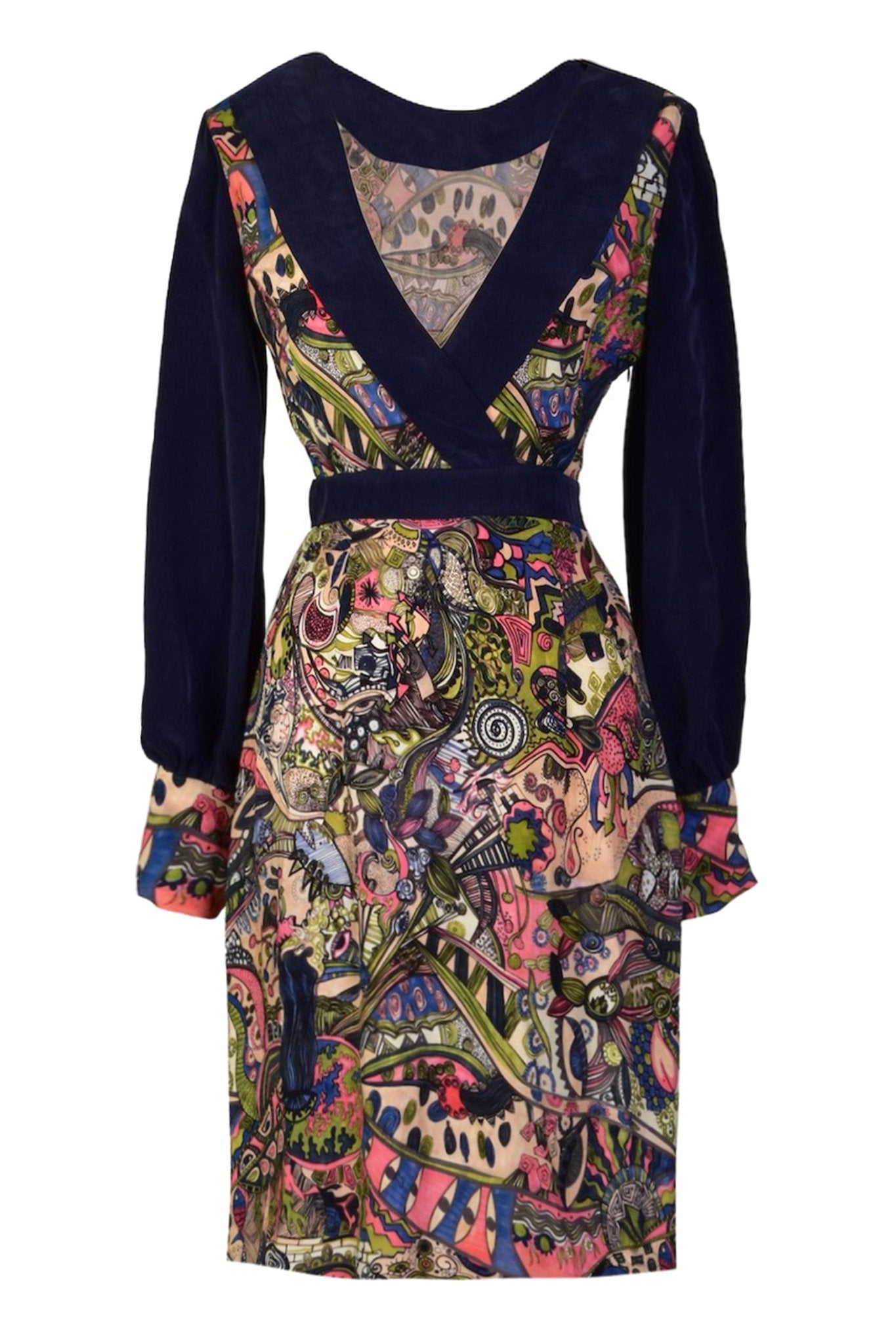 Hand painted Long Sleeve Mini Dress - Lolomo!