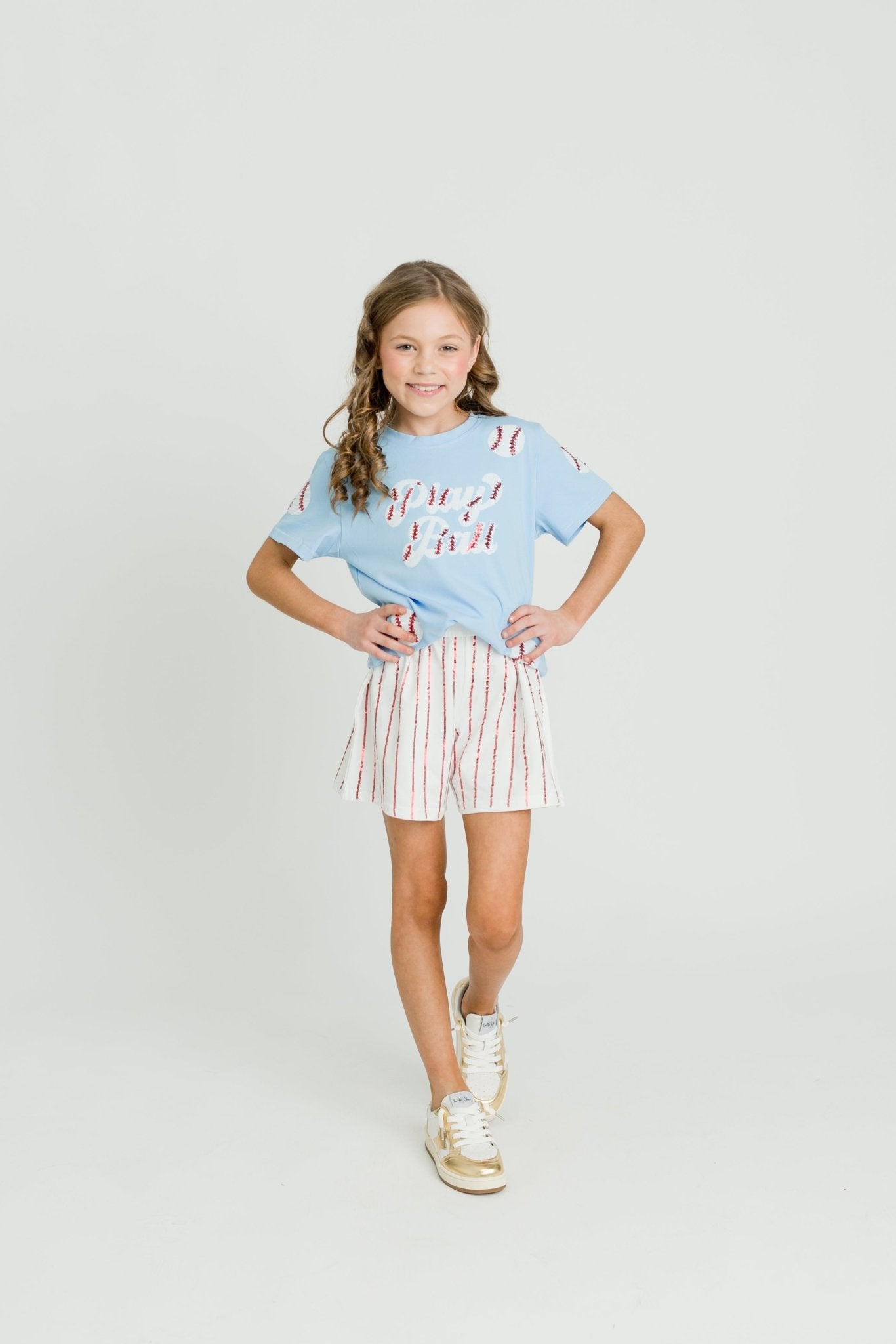Light Blue Play Ball Kid Shirt - Lolomo!