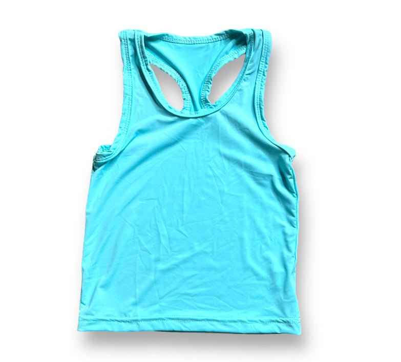 Light Blue Razorback Kid Tank - Lolomo!
