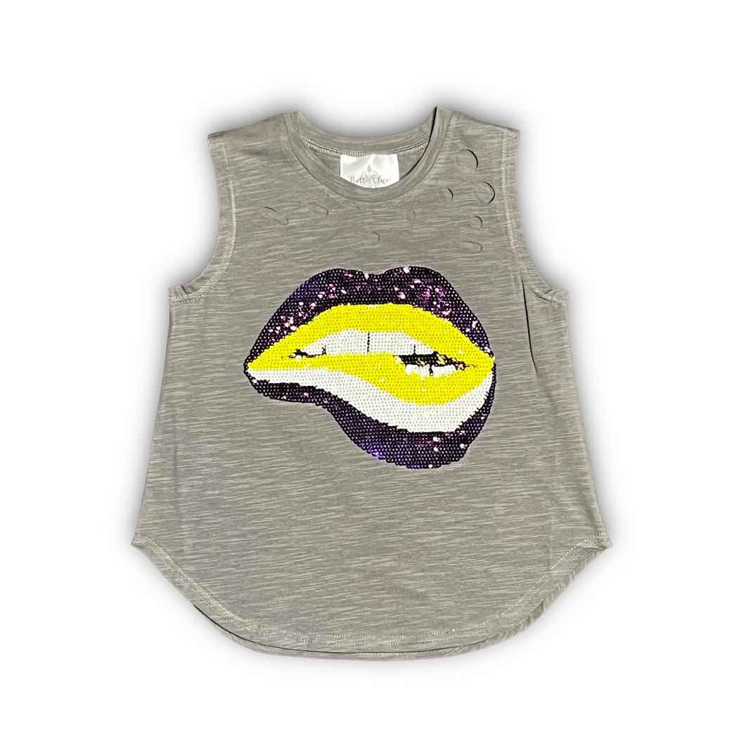 Lips Sequin Kid's Tank - Lolomo!