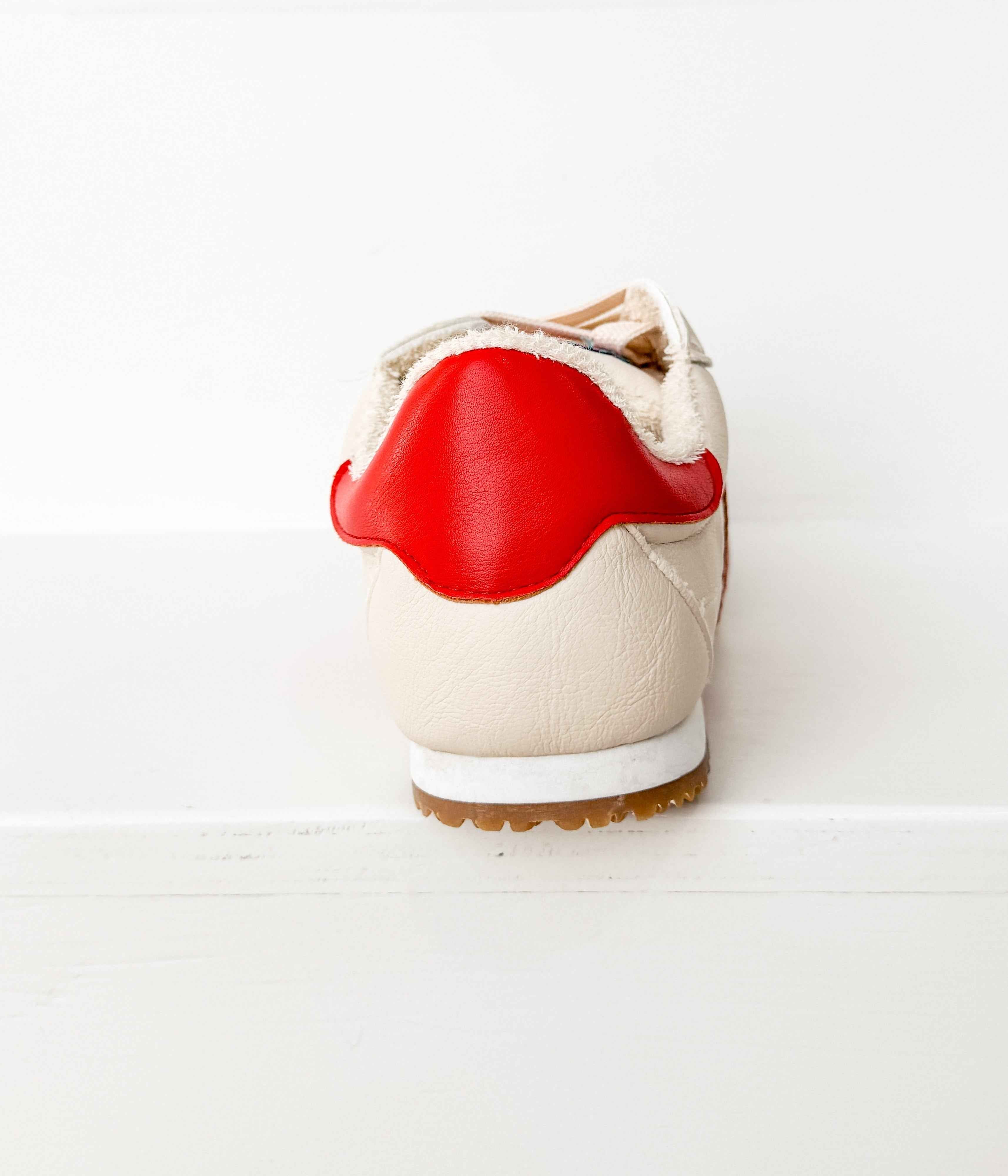 Madrid Sneaker in Beige/Red