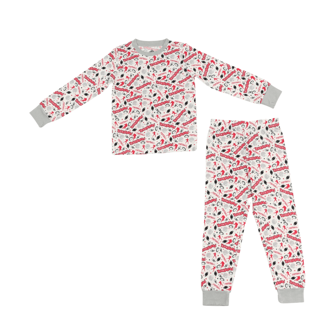 Maroon and Gray Football Pajamas - Lolomo!