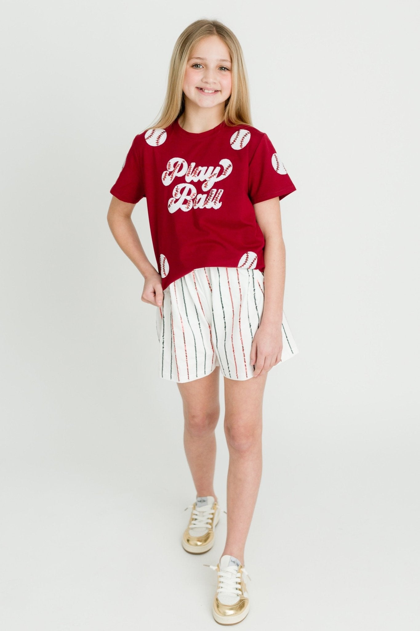 Maroon Play Ball Kid Shirt - Lolomo!