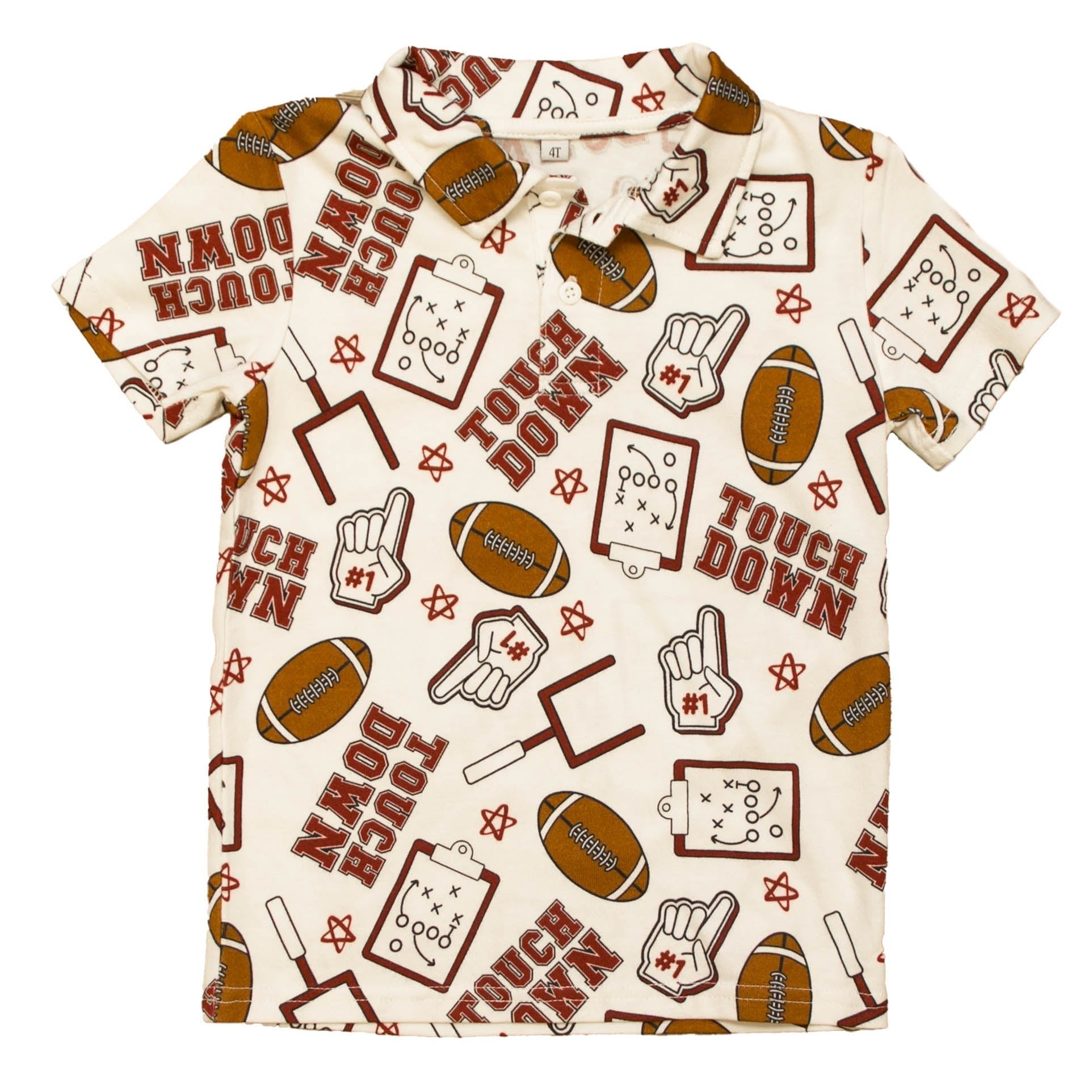 Maroon Touchdown Kid Polo - Lolomo!