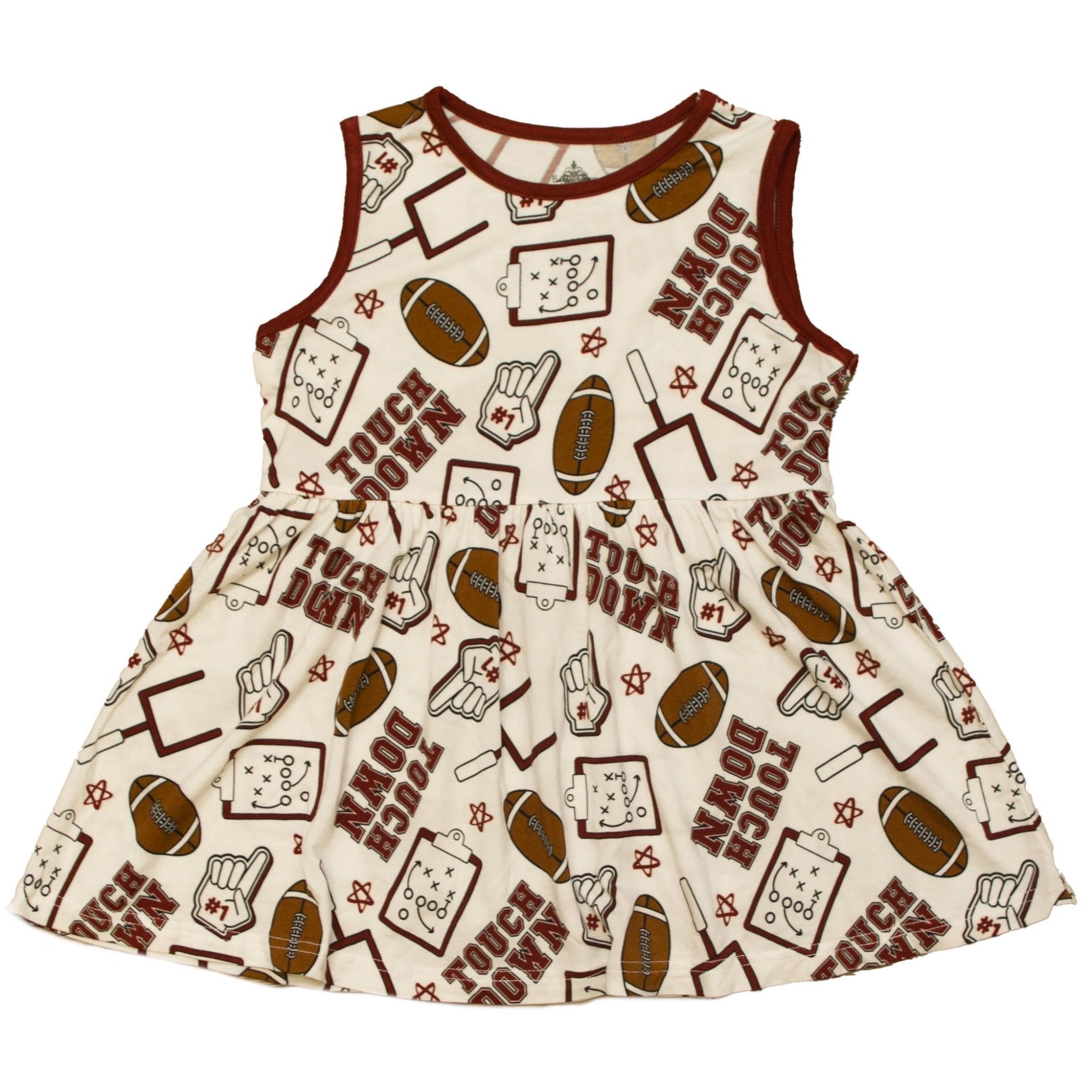 Maroon Touchdown Twirl Dress - Lolomo!
