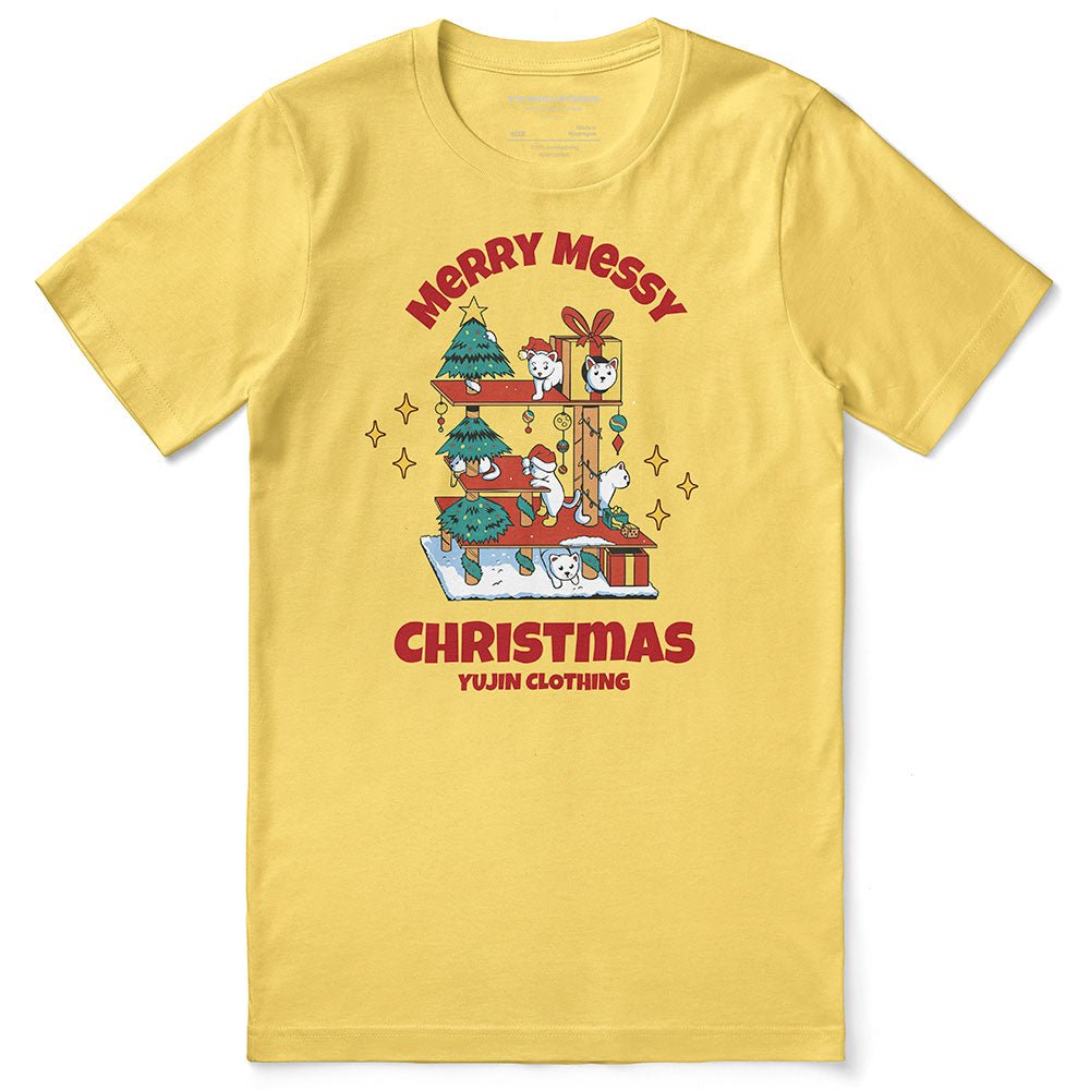 Messy Christmas Cat T-Shirt - Lolomo!