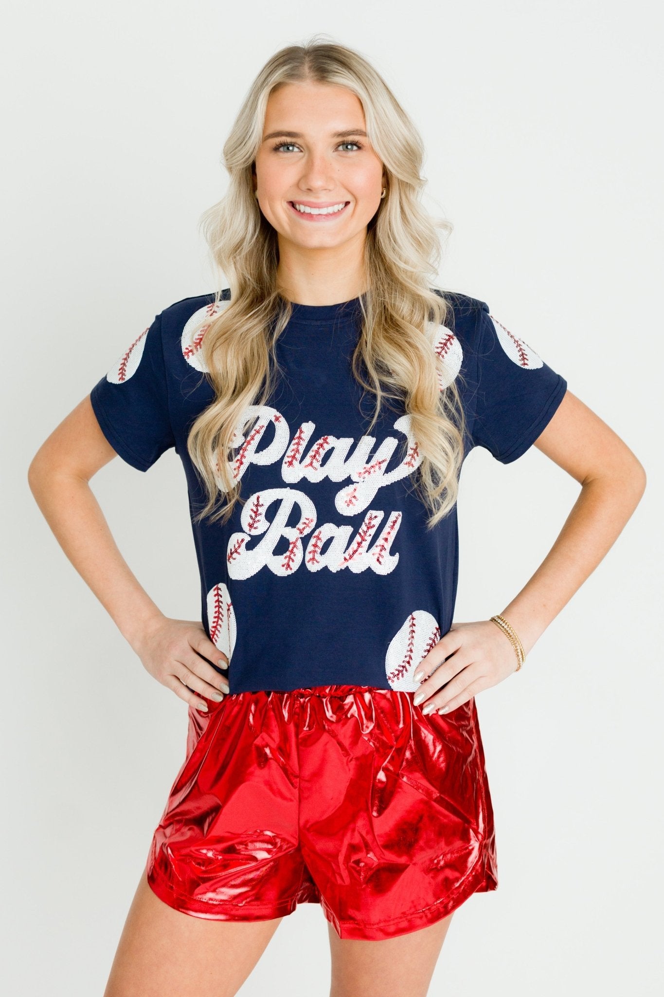 Navy Play Ball Adult Shirt - Lolomo!