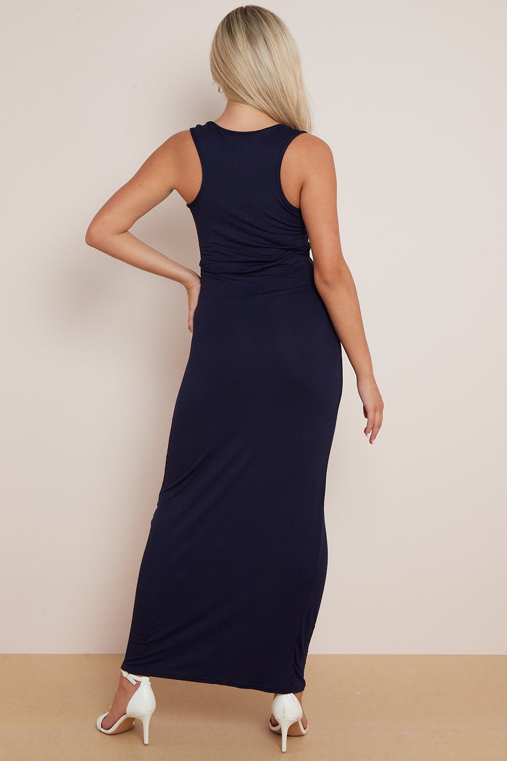 Navy Racerback Maxi Dress - Lolomo!