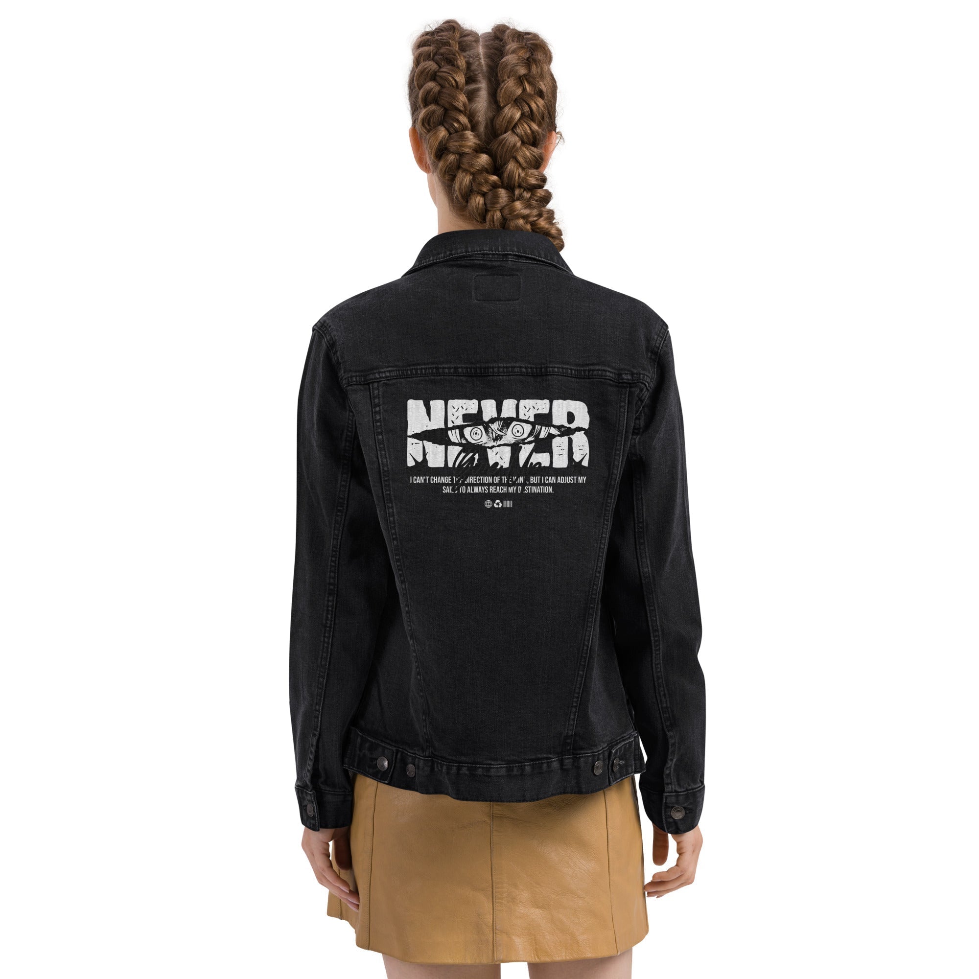 Never Give Up Denim Jacket - Lolomo!