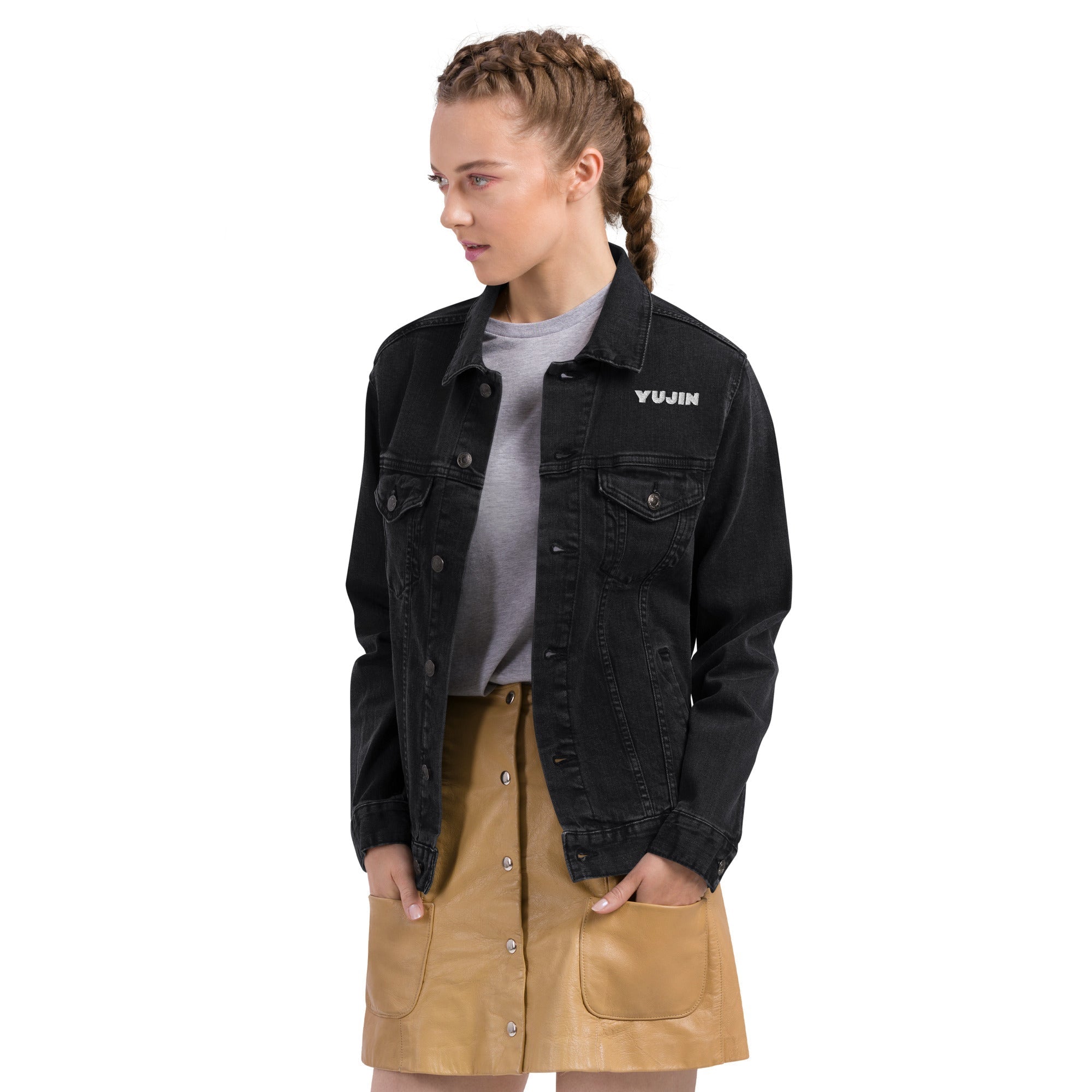 Never Give Up Denim Jacket - Lolomo!