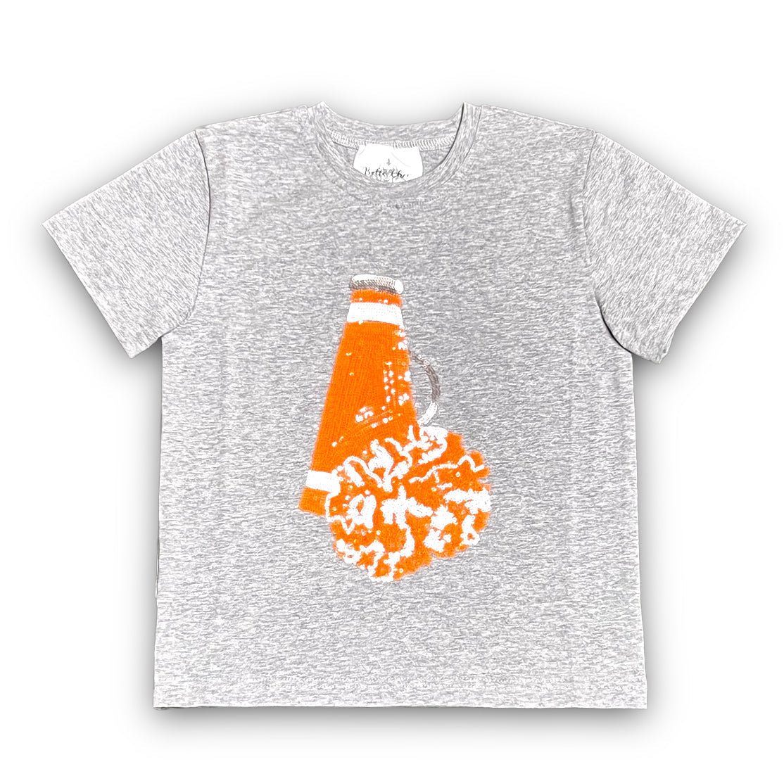 Orange and White Megaphone Sequin Kid's Shirt - Lolomo!