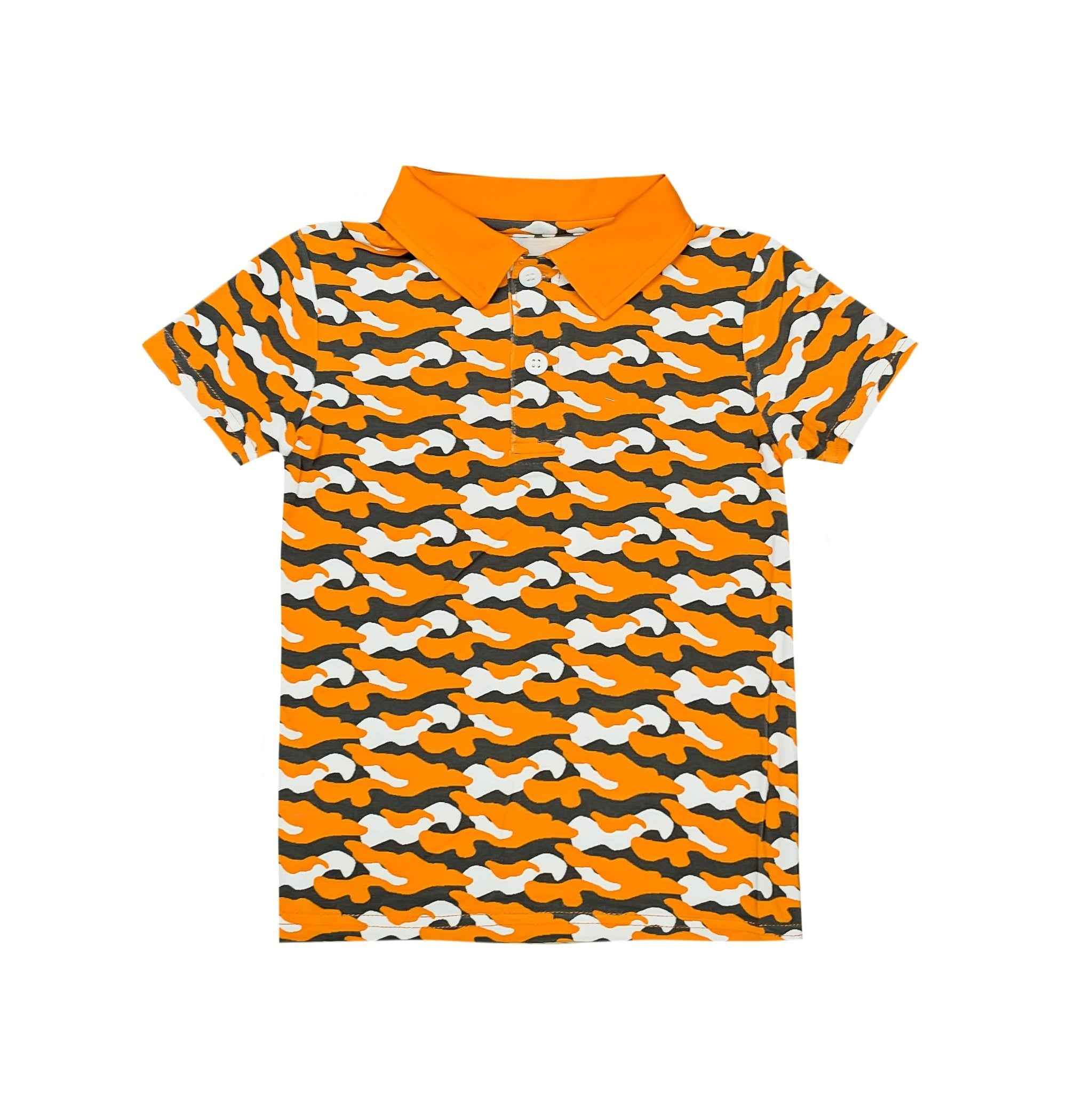 Polo camouflage orange