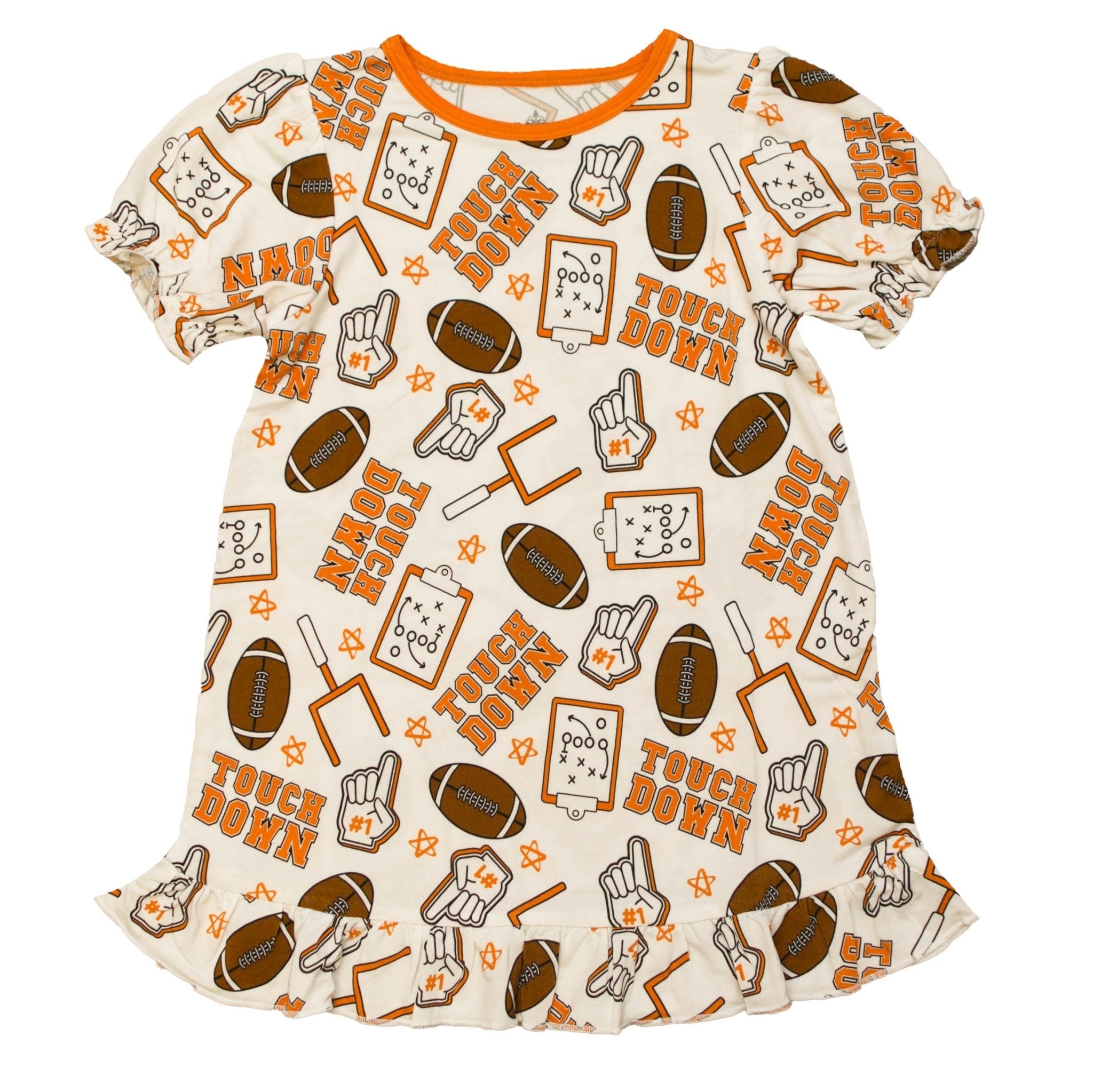 Orange Touchdown Bamboo Play Dress - Lolomo!