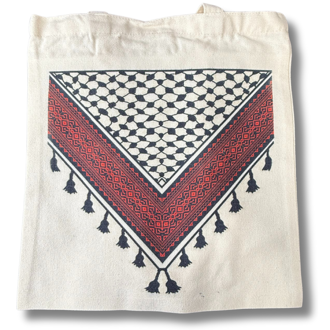 Palestine Tote Bags with Diverse Palestinian Symbols