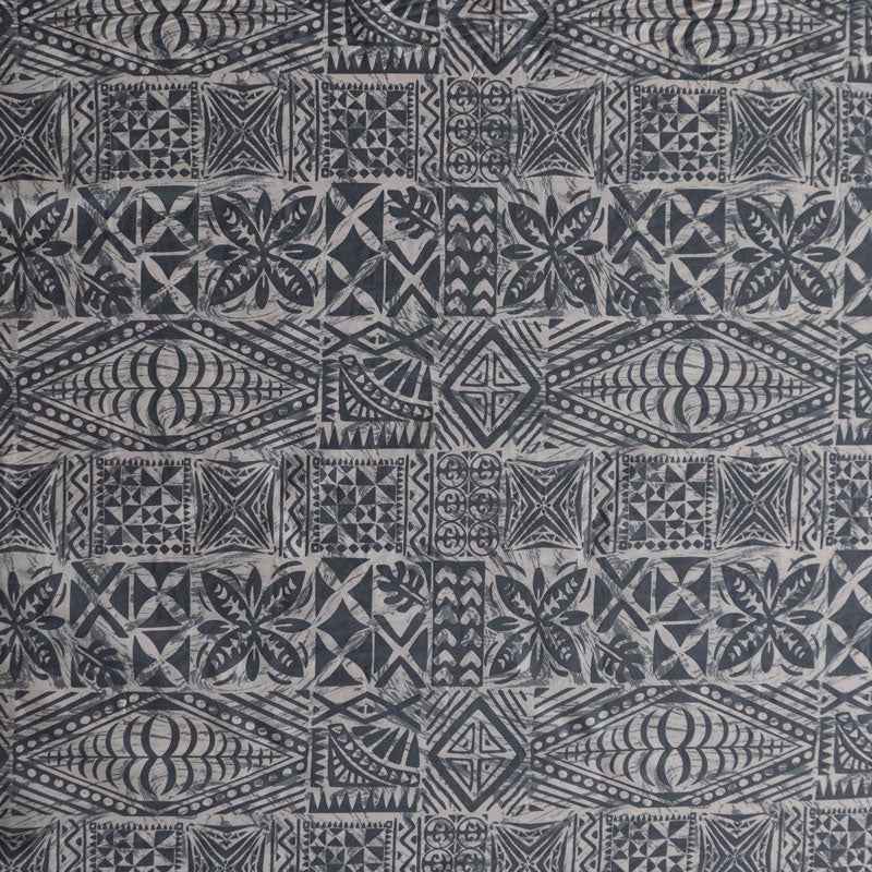 Traditional Tongan Geometric design Peachskin Fabric | Islands Fabric