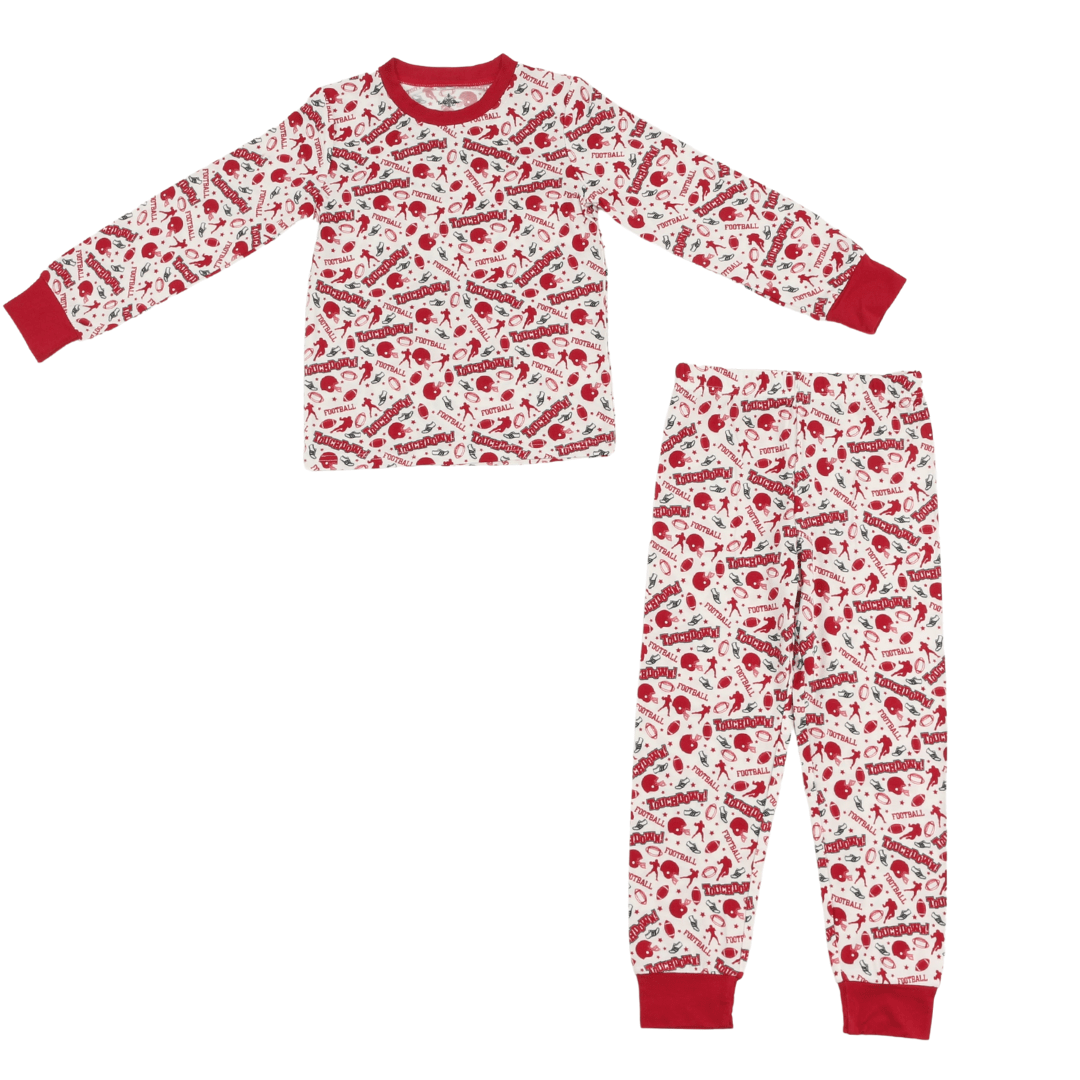 Red and White Football Pajamas - Lolomo!