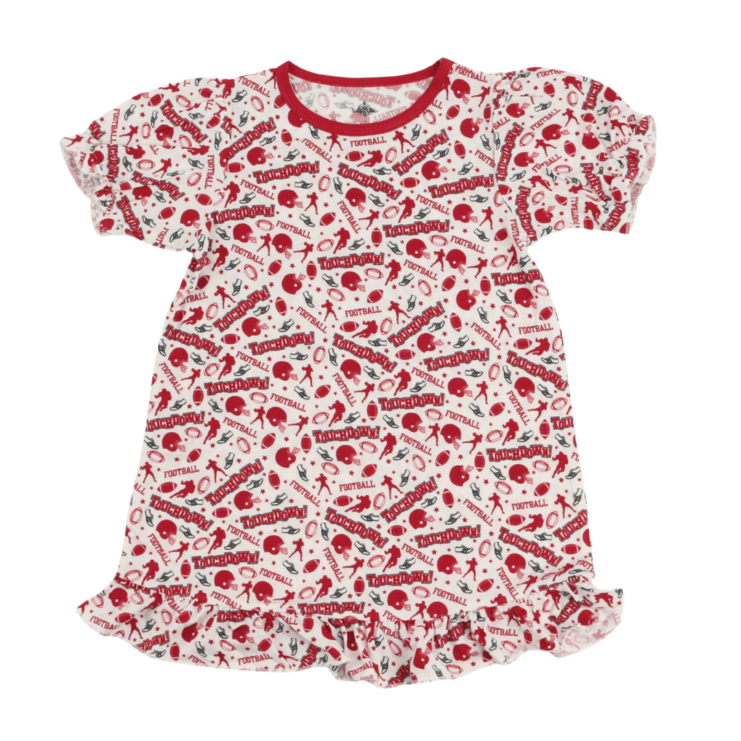 Red and White Football Play Dress - Lolomo!