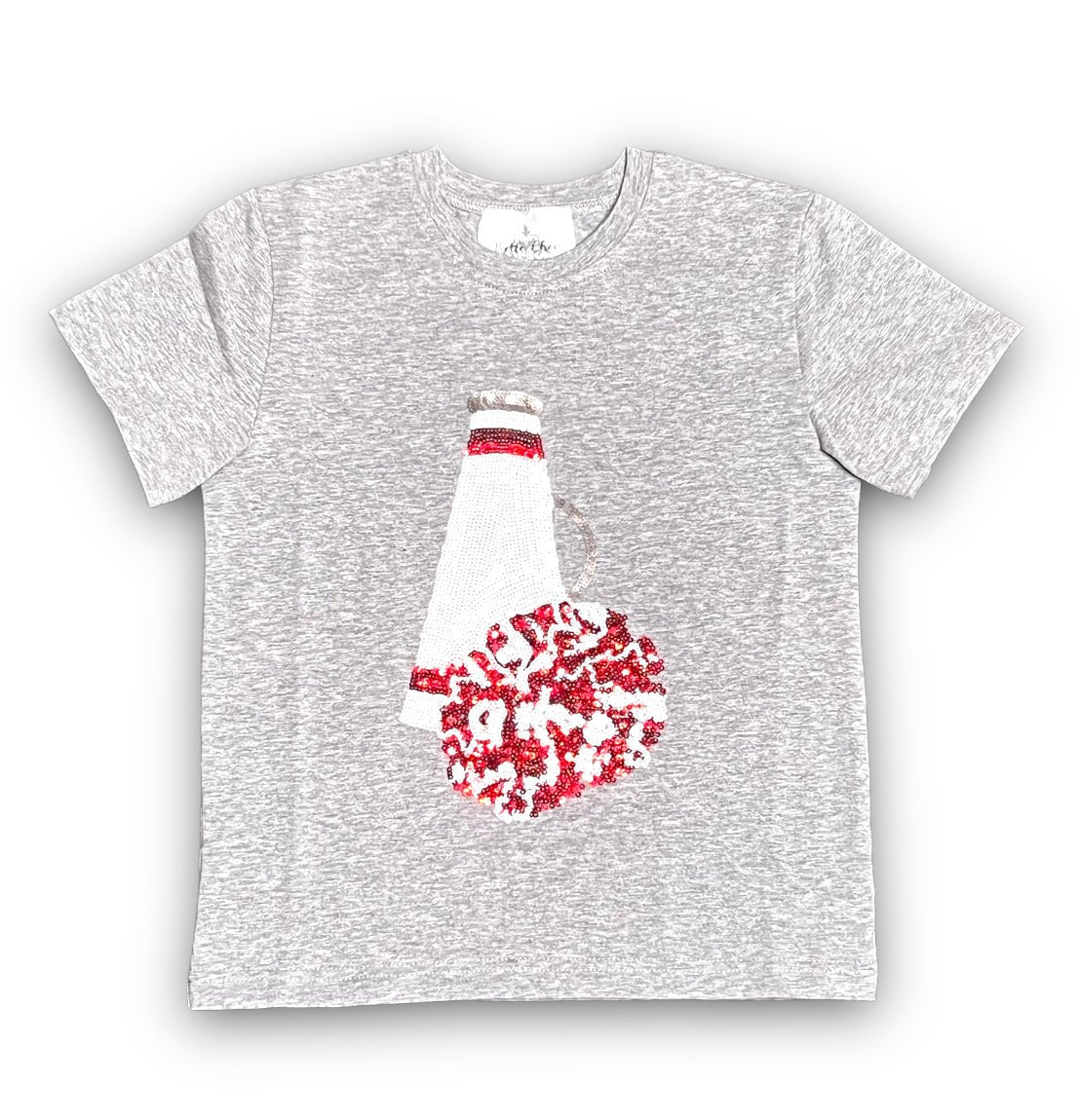 Red and White Megaphone Sequin Kid's Shirt - Lolomo!