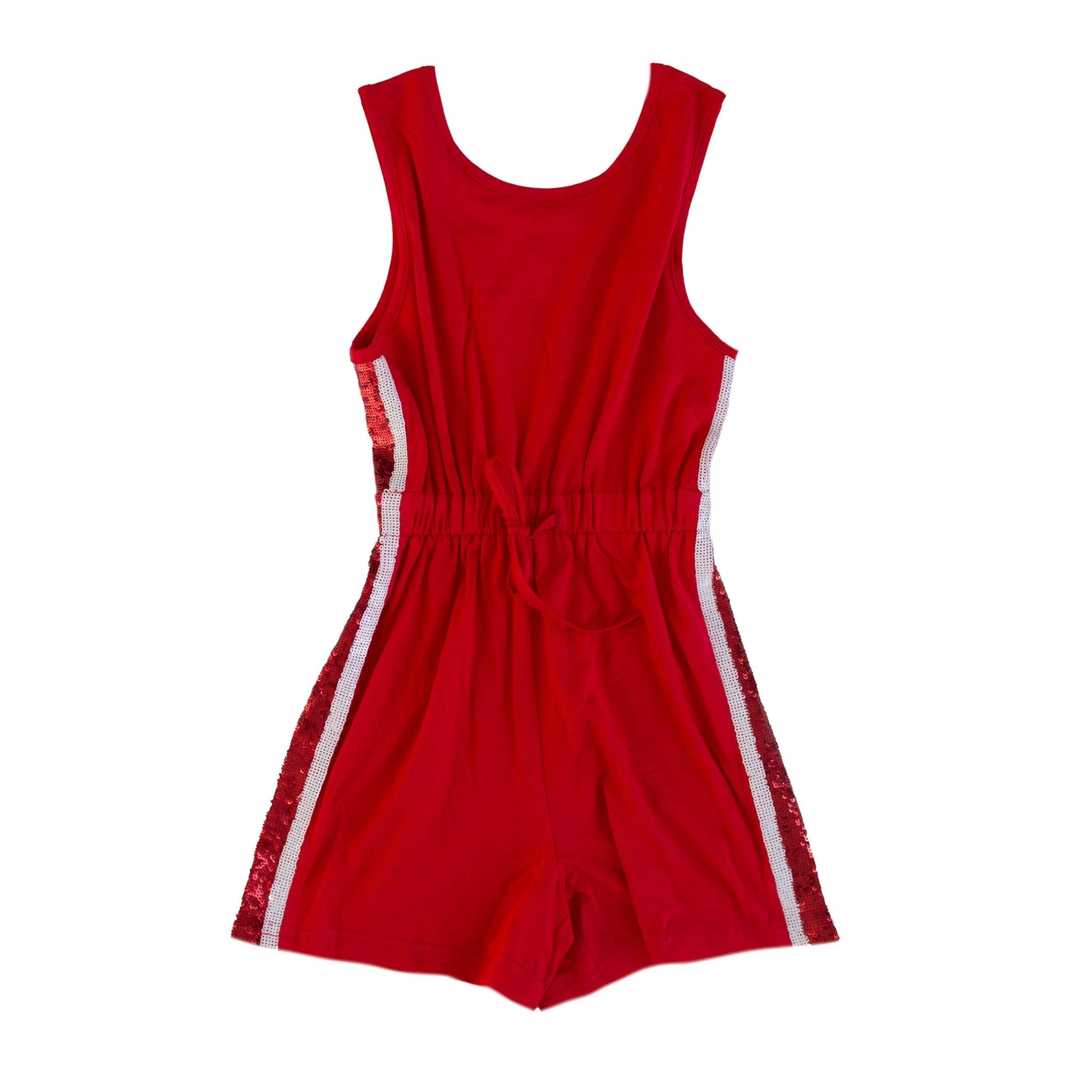 Red And White Striped Adult Romper - Lolomo!