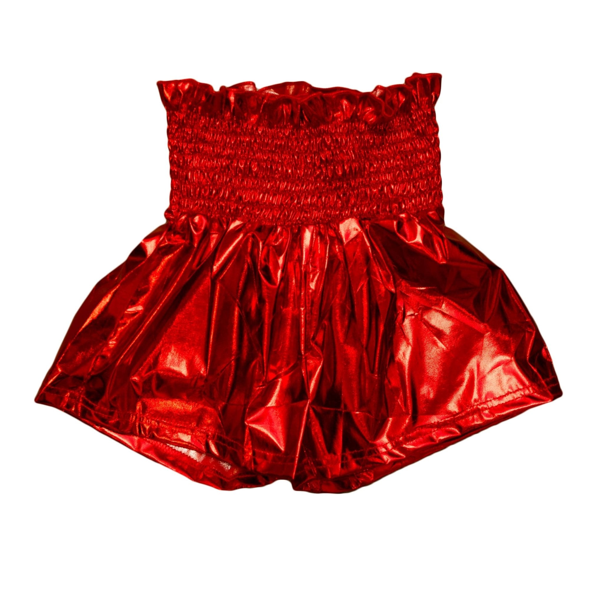 Red Metallic Swing Adult Shorts - Lolomo!