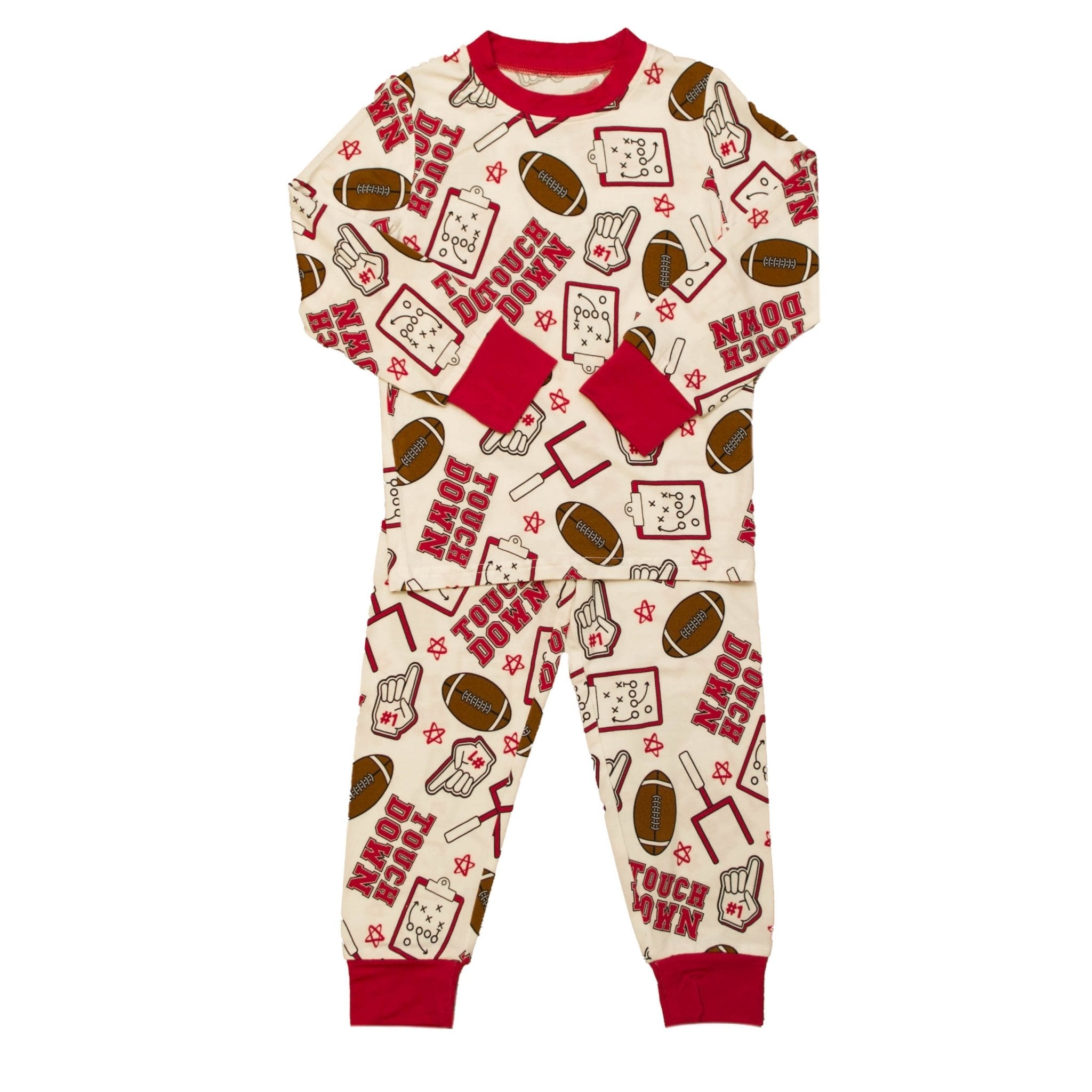 Red Touchdown Bamboo Pajamas - Lolomo!