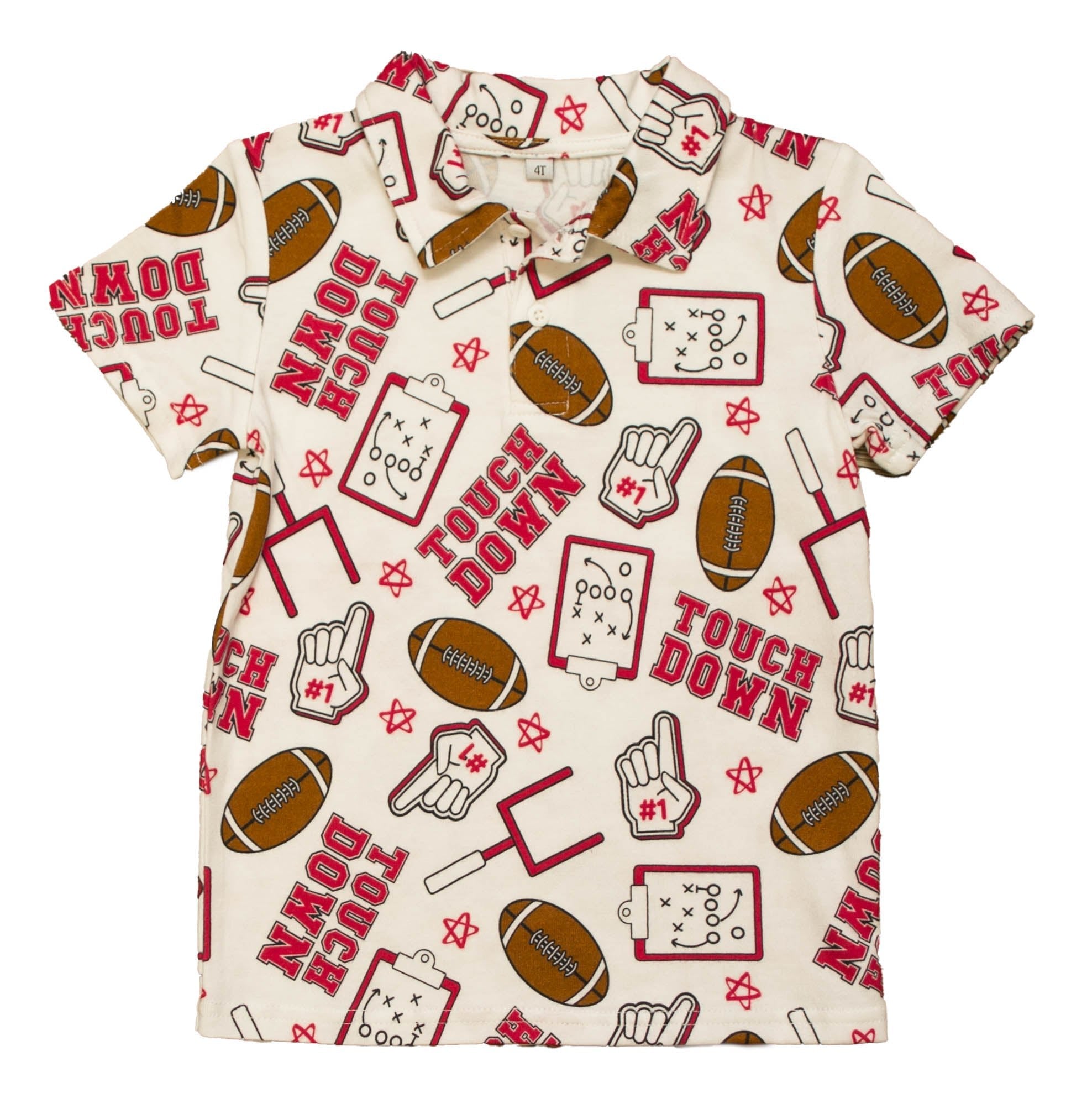 Red Touchdown Kid Polo - Lolomo!