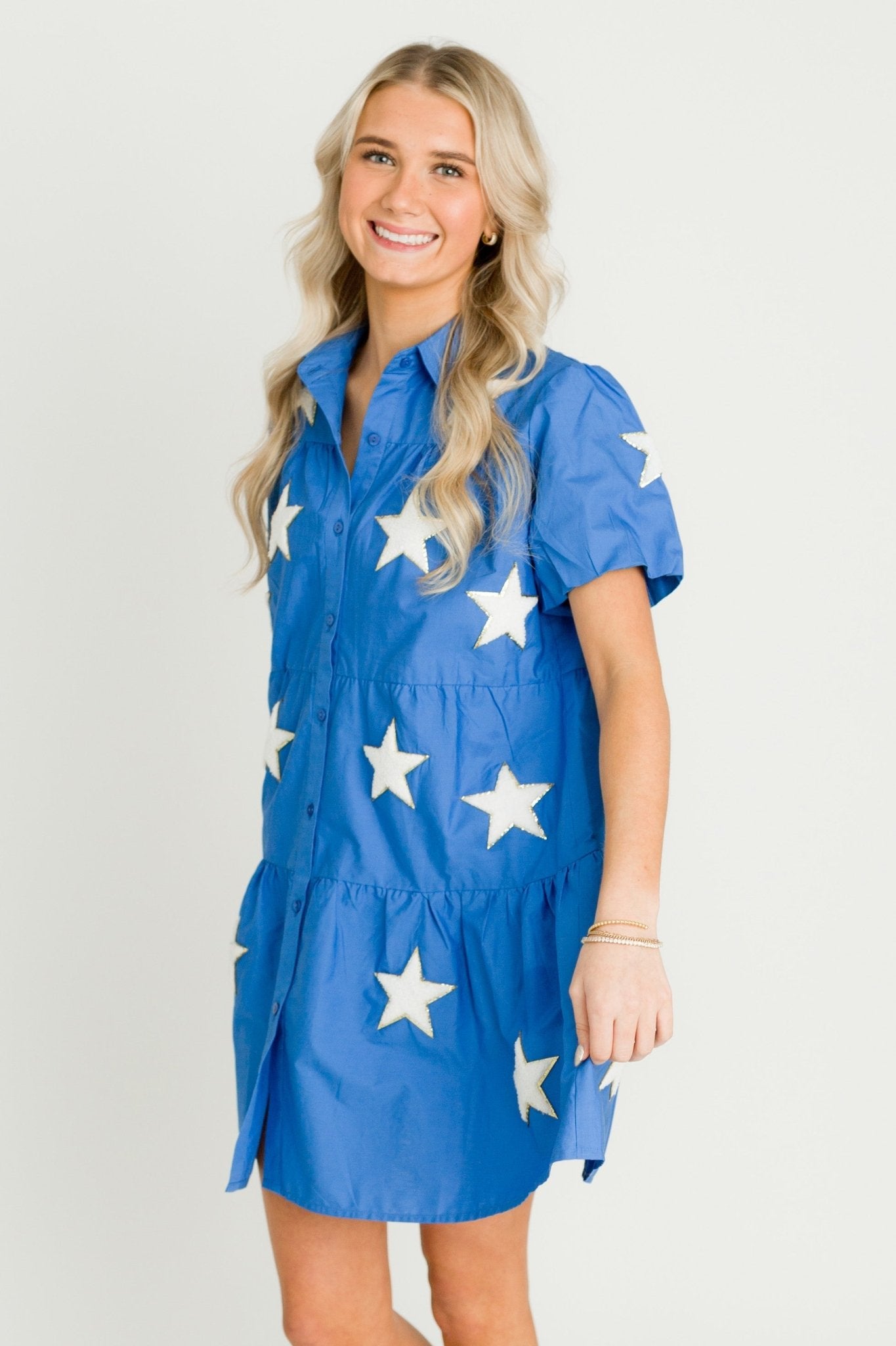 Royal Blue Star Adult Dress - Lolomo!