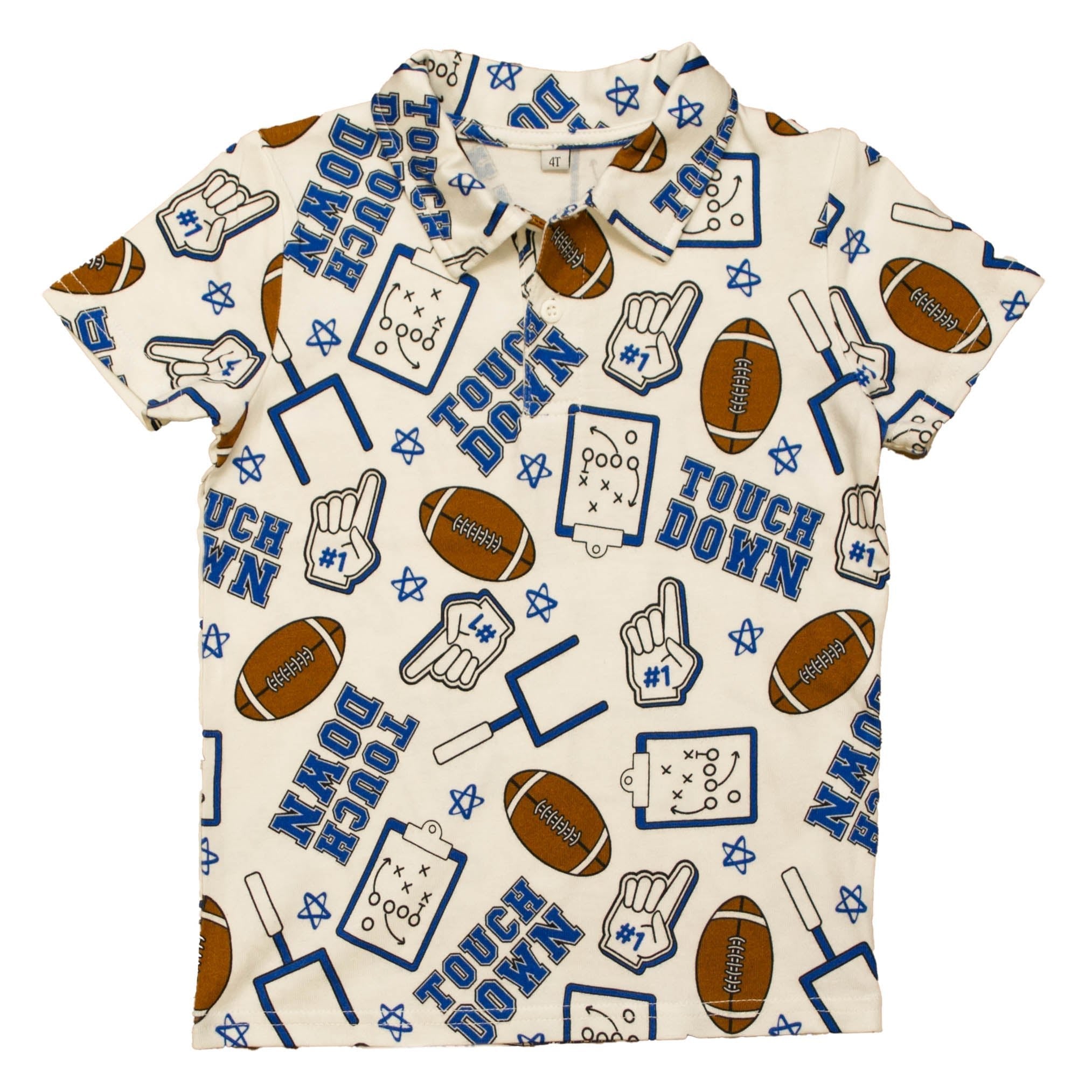 Royal Blue Touchdown Kid Polo - Lolomo!