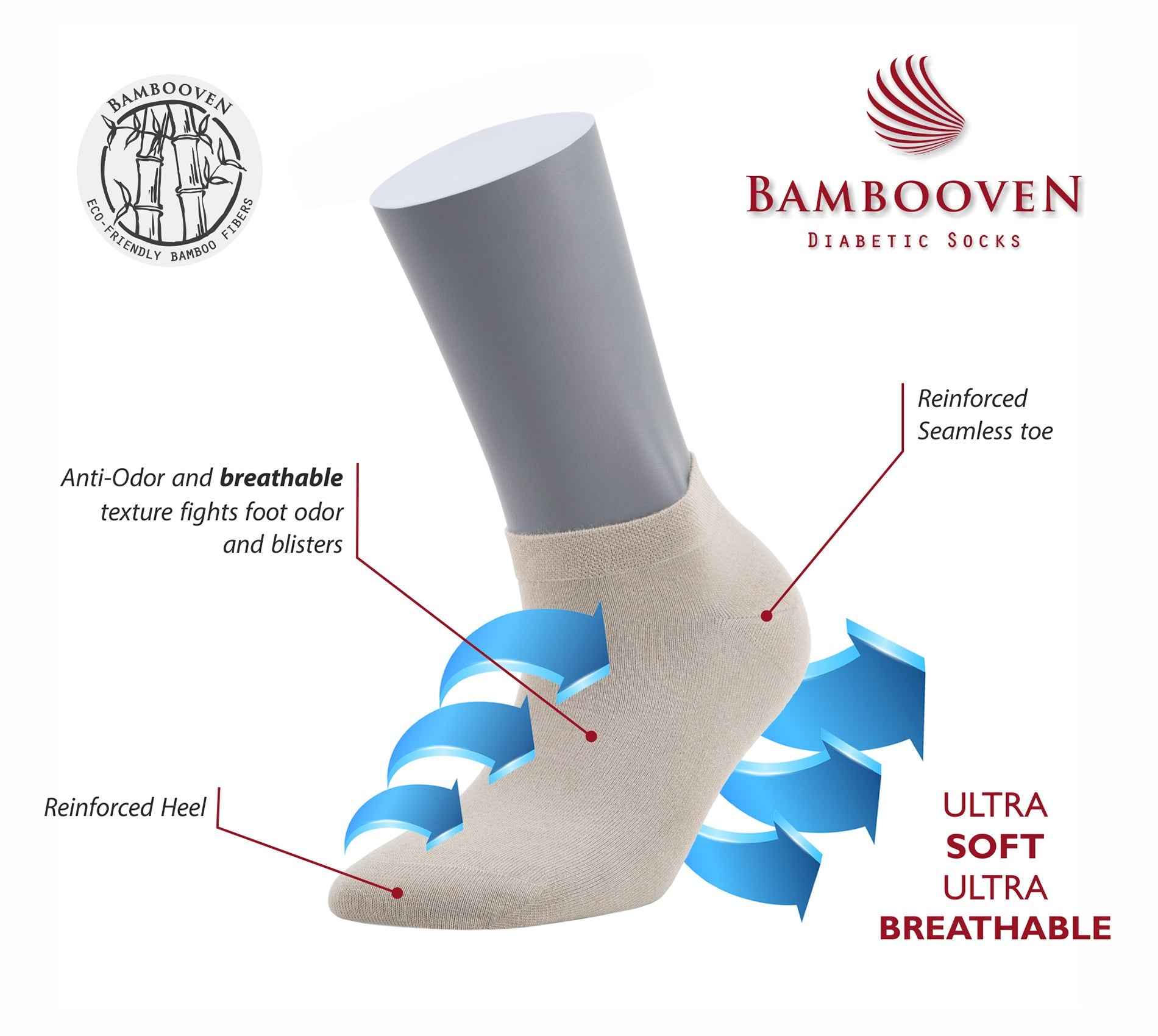 Women’s Bamboo Ankle Socks 3-Pack - 523