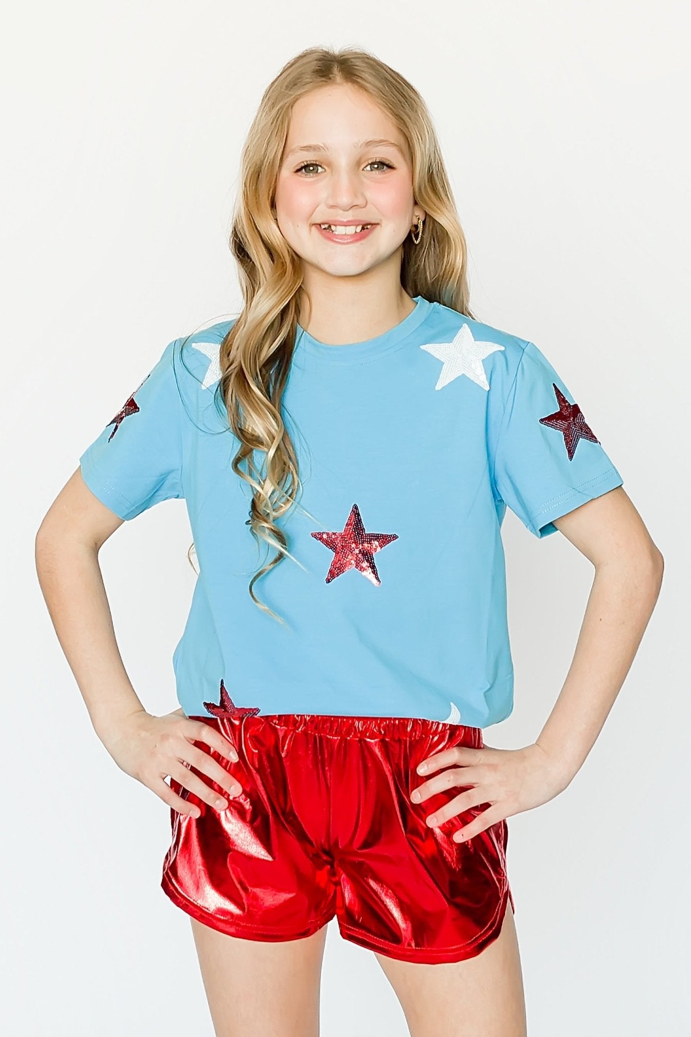 Sequin Stars Kid Tee - Lolomo!