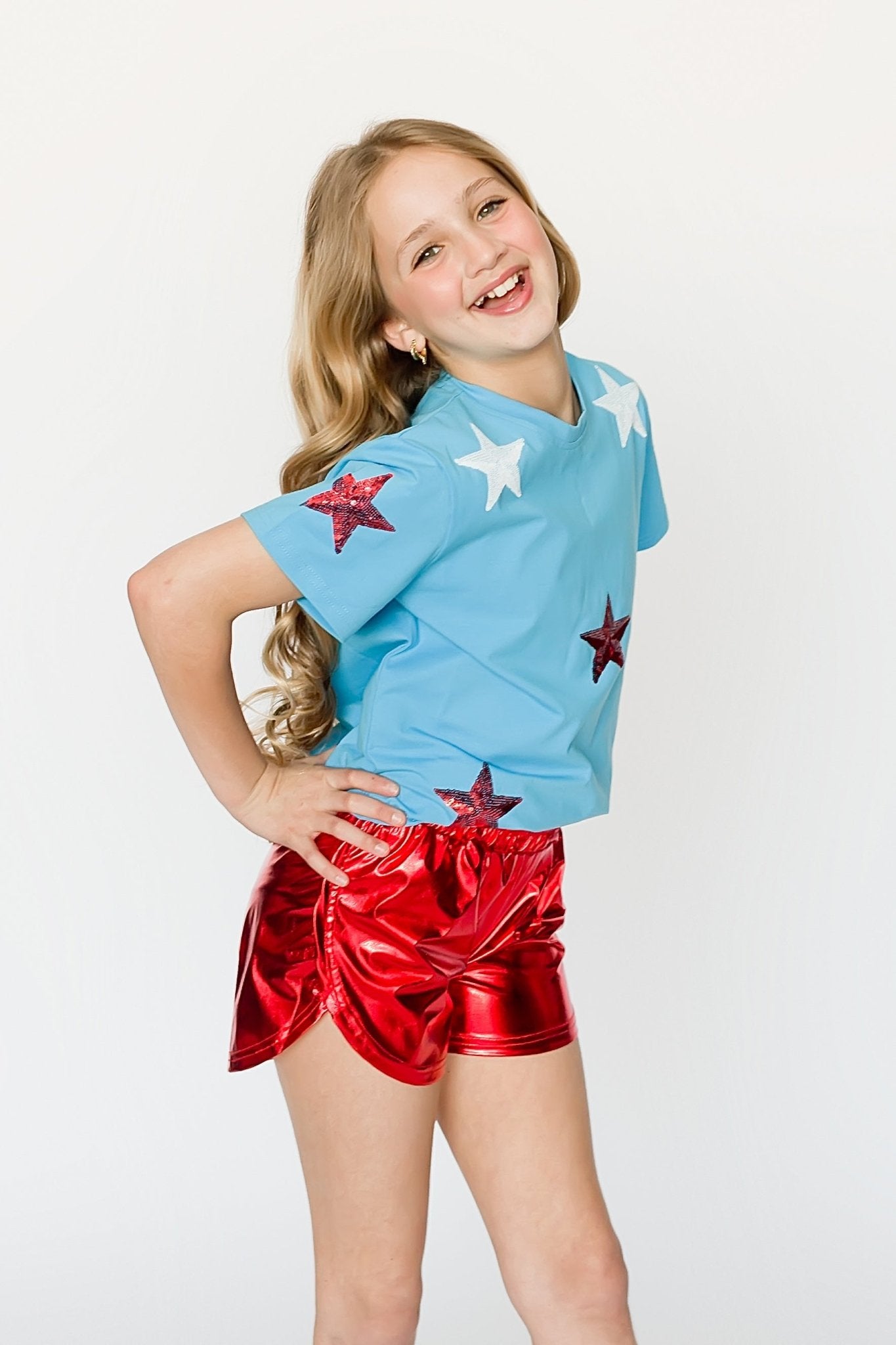 Sequin Stars Kid Tee - Lolomo!