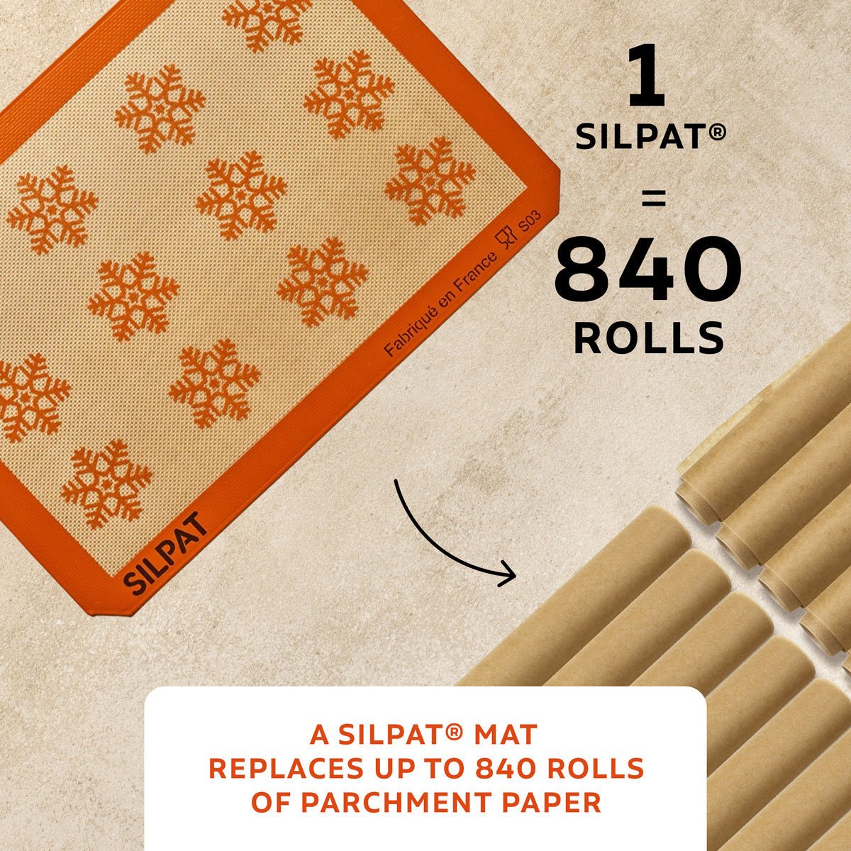 Silpat Snowflake Half Size Baking Mat - Limited Edition - Lolomo!