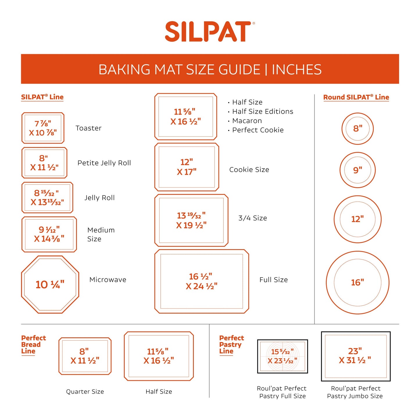 Silpat Pumpkin Half Size Baking Mat - Limited Edition