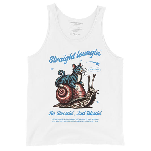 Straight Loungin' Cat Tank Top - Lolomo!