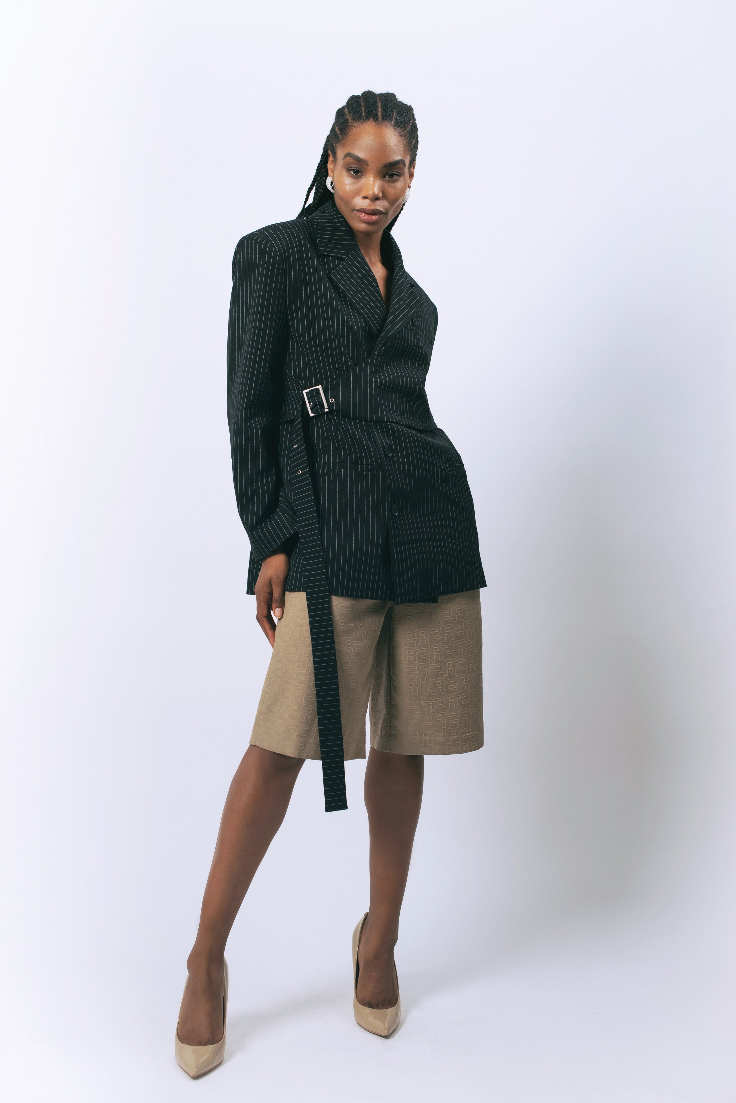 Blazer de raya diplomática Luna Noir