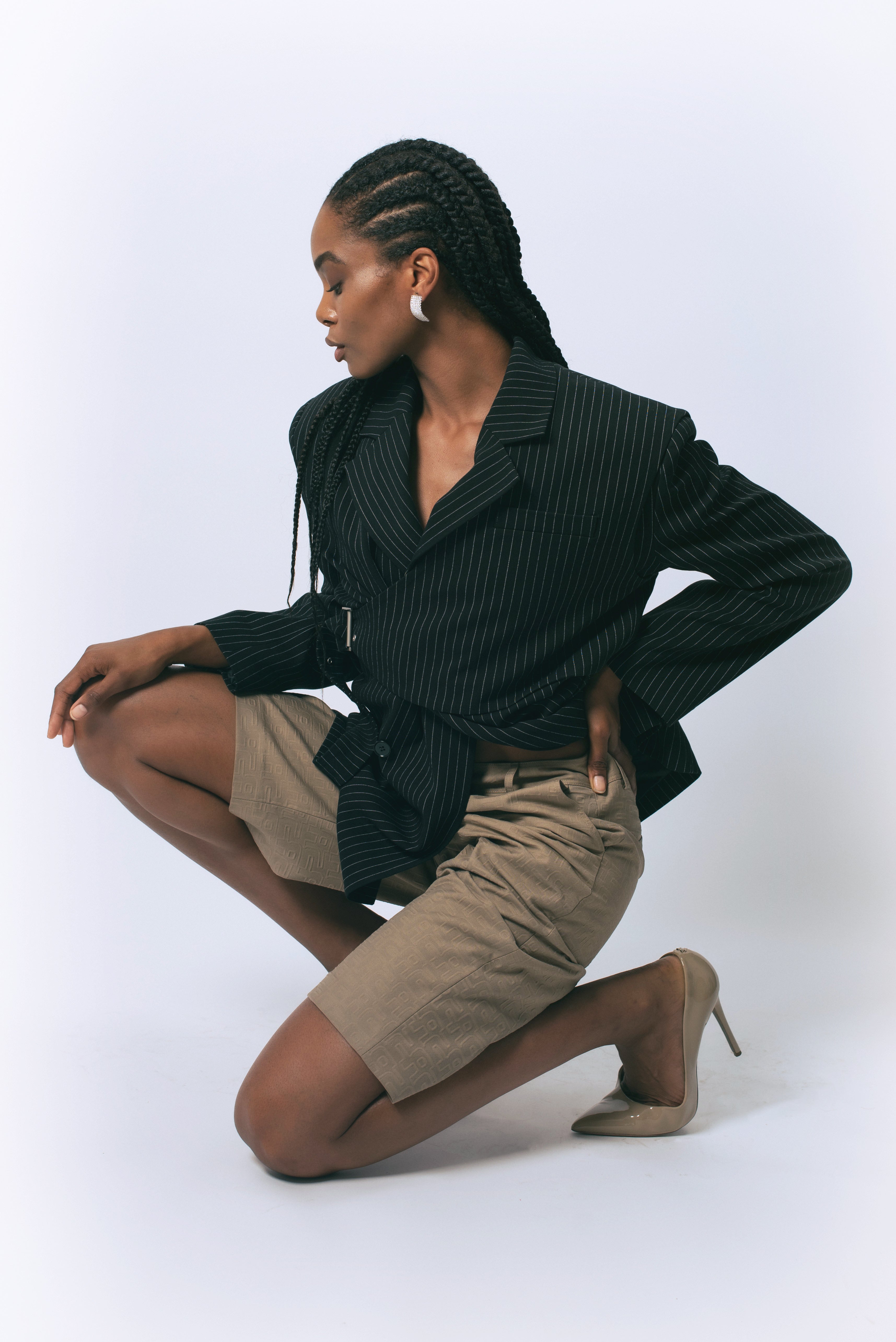 Blazer de raya diplomática Luna Noir