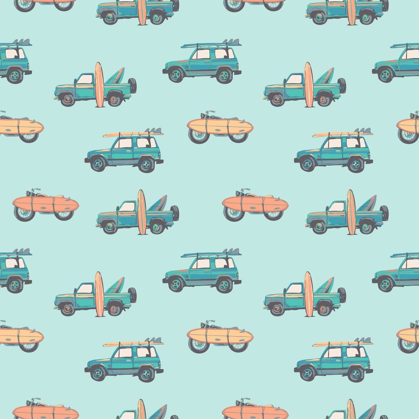 Surfing Beach Summer Pajama Set