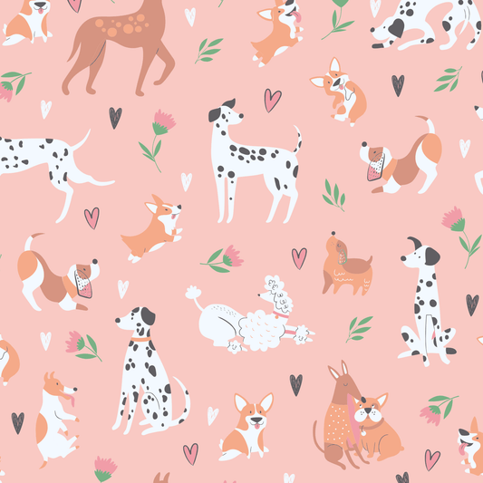 Dalmatian Poodle Puppy Cap Sleeve Swirly Girl Dress