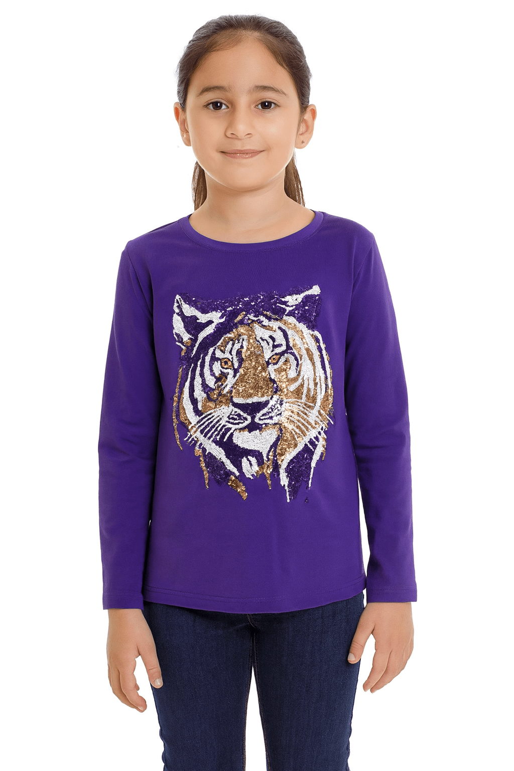 Tiger Face Long Sleeve Kid Shirt - Lolomo!