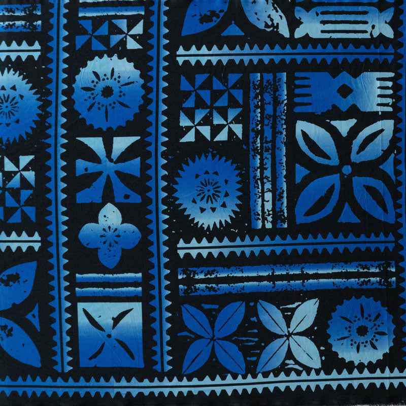 Traditional Polynesian Tapa design Fabric | Peachskin