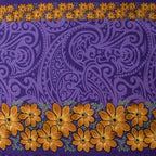 Traditional Polynesian Tattoo Daisy Double Border Fabric | Polyester